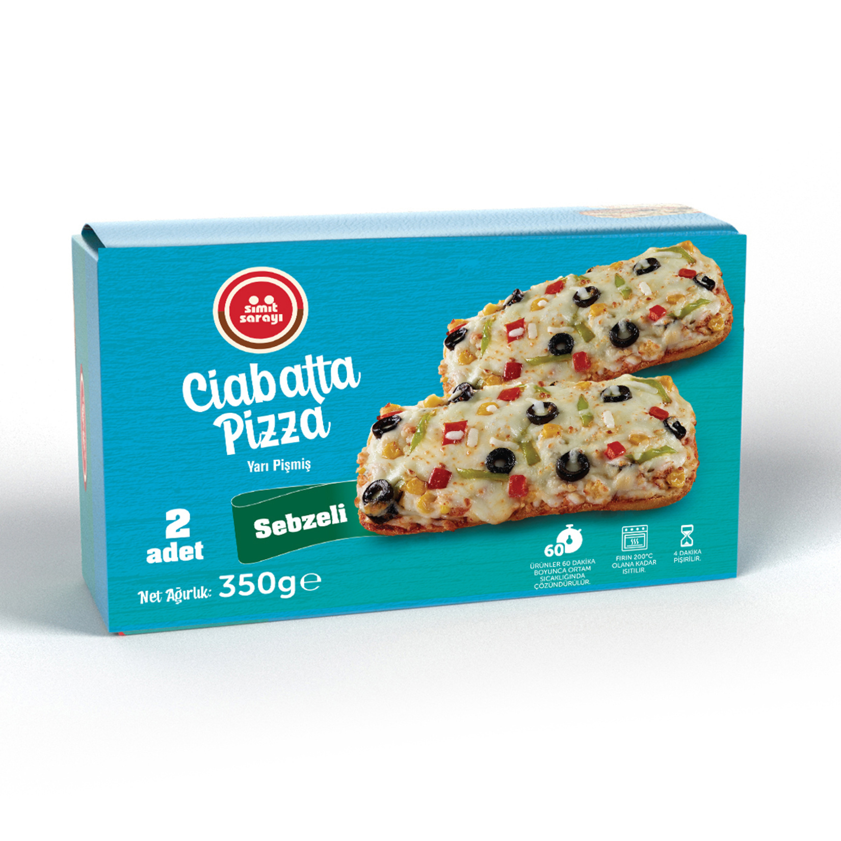 Simit Sarayı Sebzeli Ciabatta Pizza 350 G