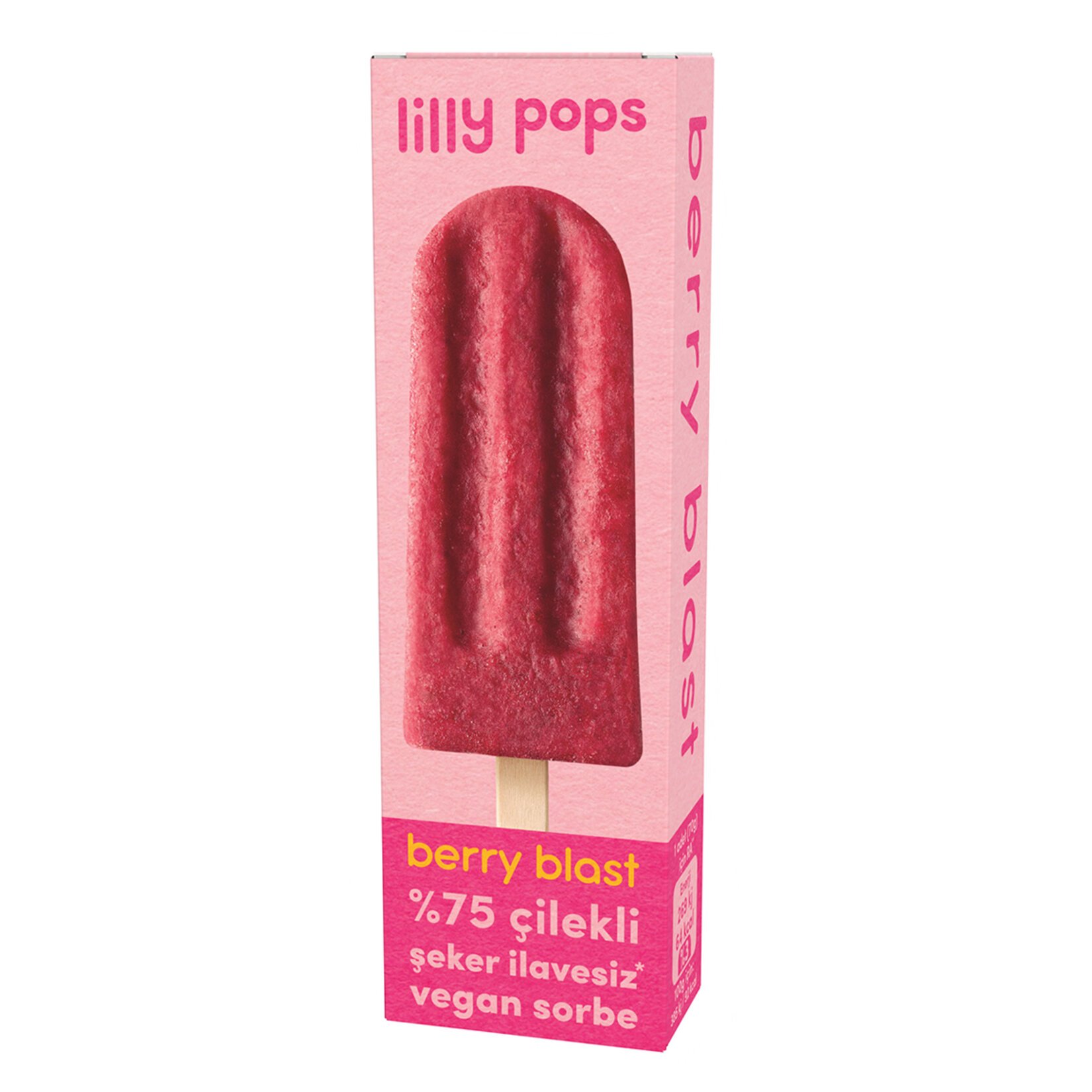 Lilly Pops Çilekli Vegan Sorbe 70 G