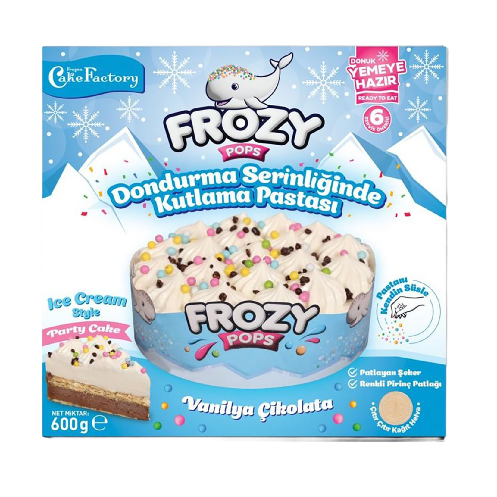 Frozy Pops Dondurma Serinliği Kutlama Pasta 600 G