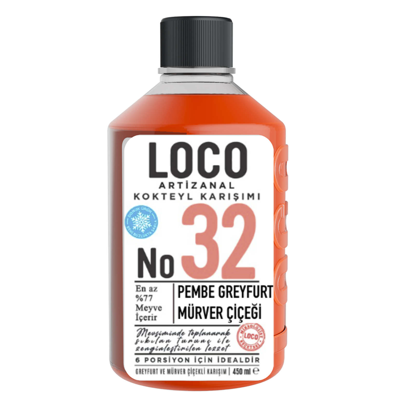 Loco No 32 Pembe Greyfurt & Mürverli Şeker Karışım 450 Ml