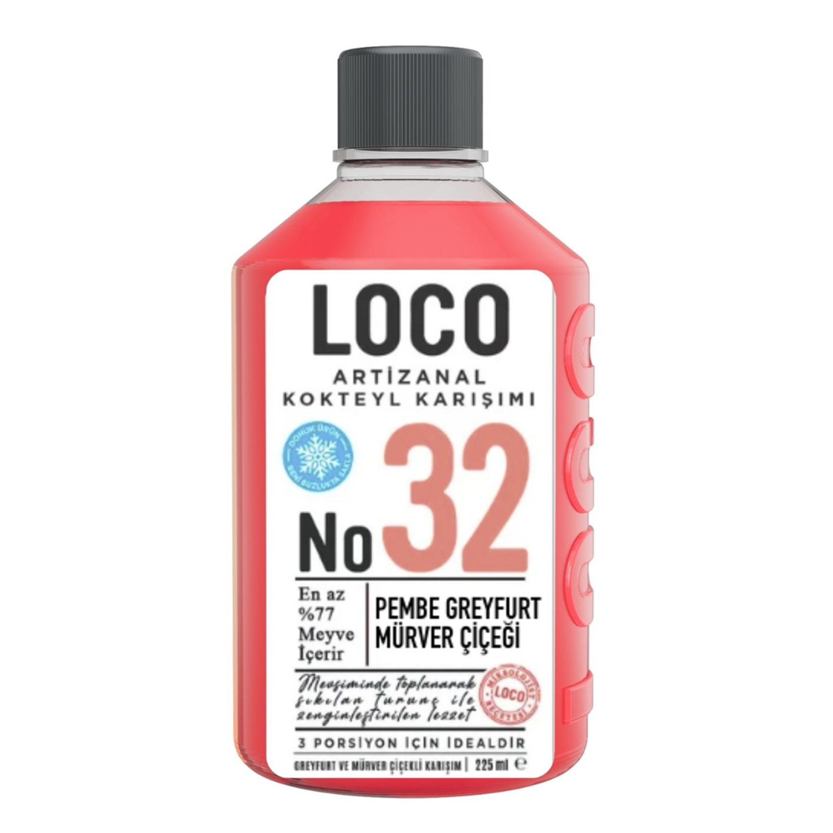 Loco No 32 Pembe Greyfurt & Mürver Çiçeklli Karışım 225 Ml