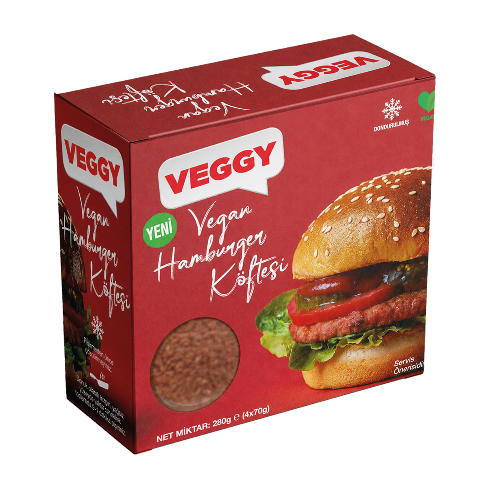 Veggy Vegan Hamburger Köftesi 4'lü 70 G
