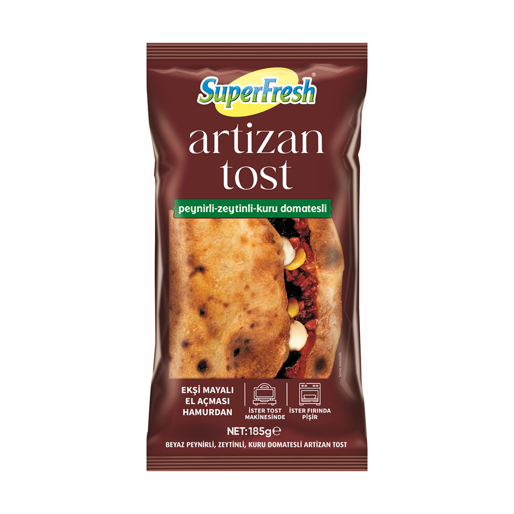 Superfresh Peynir Zeytin Kuru Domates Artizan Tost 185 G