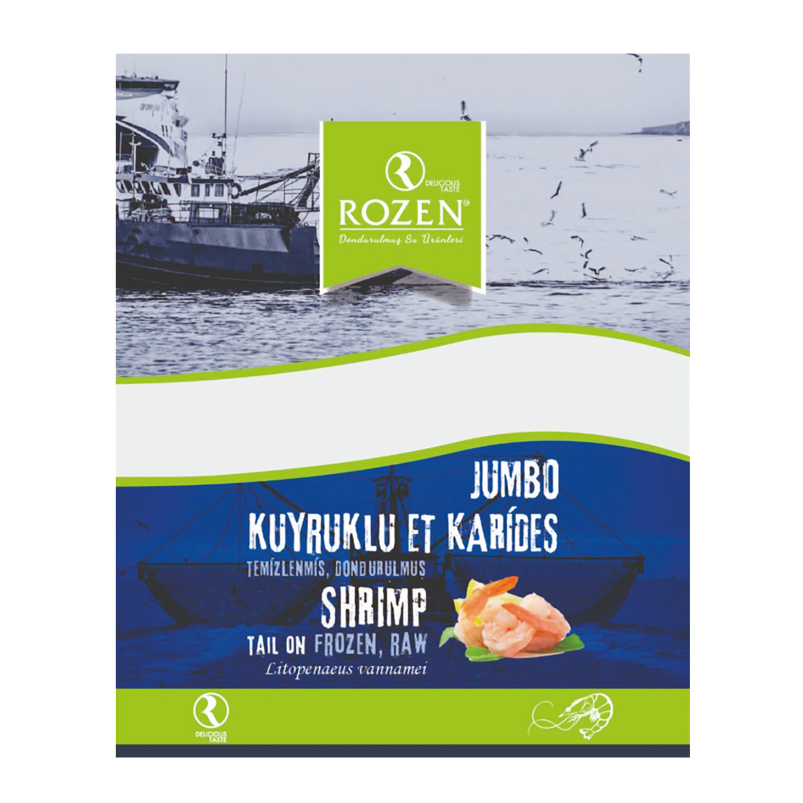 Rozen 21/25 Kuyruklu Et Karides Litopenaeus Vannamei Net 175 G