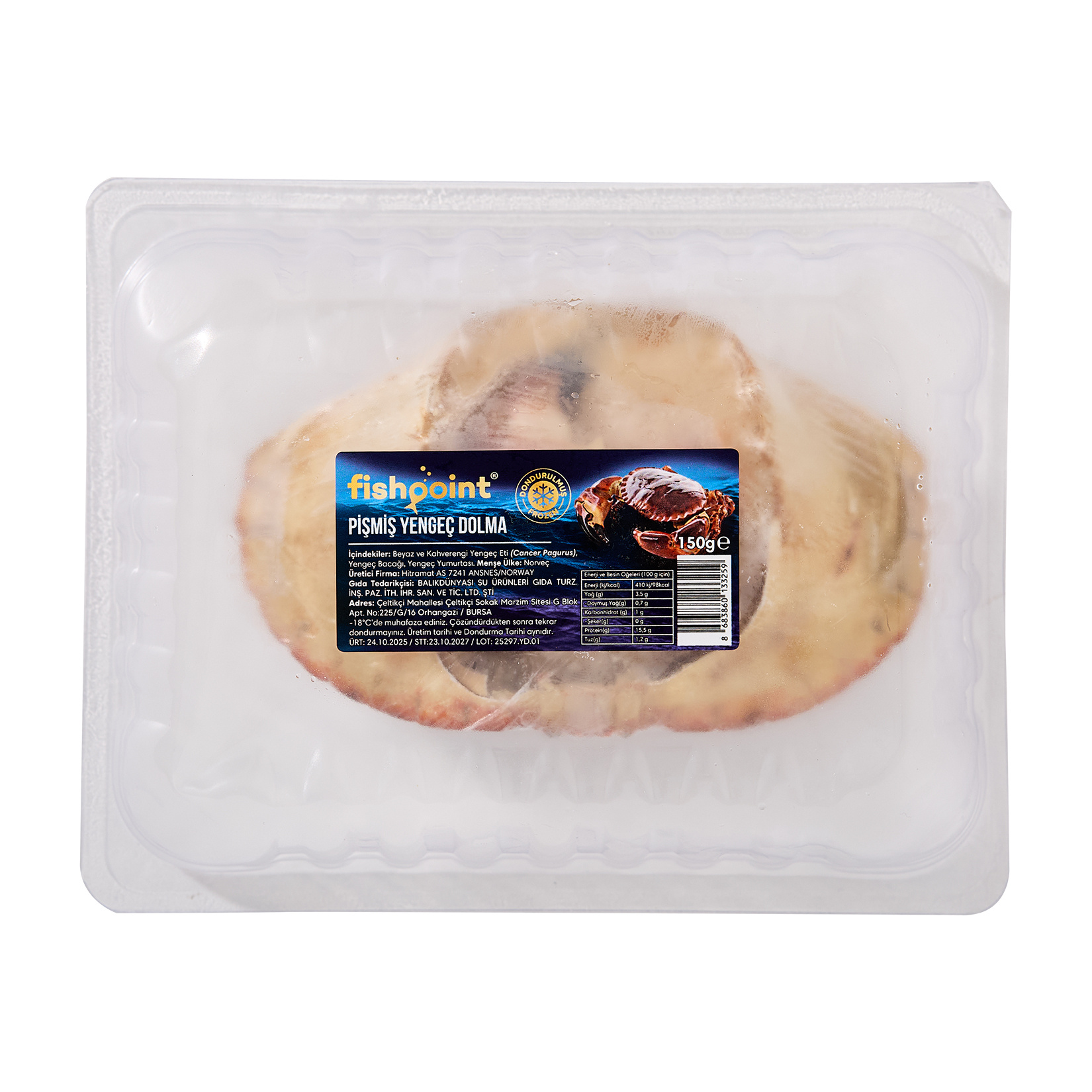 Fish Point Pişmiş Yengeç Dolma 150 G