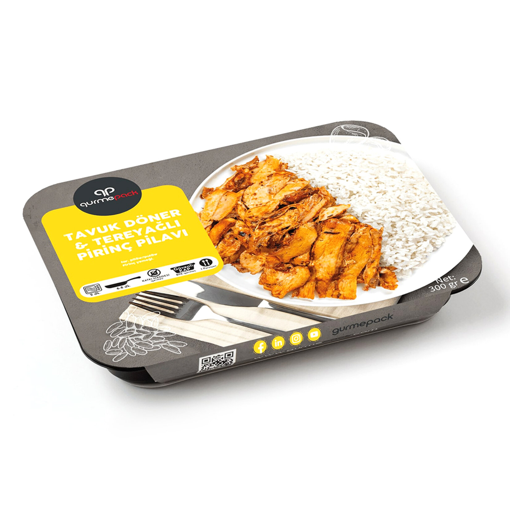 Gurmepack Tavuk Döner & Tereyağlı Pirinç Pilavı 300G