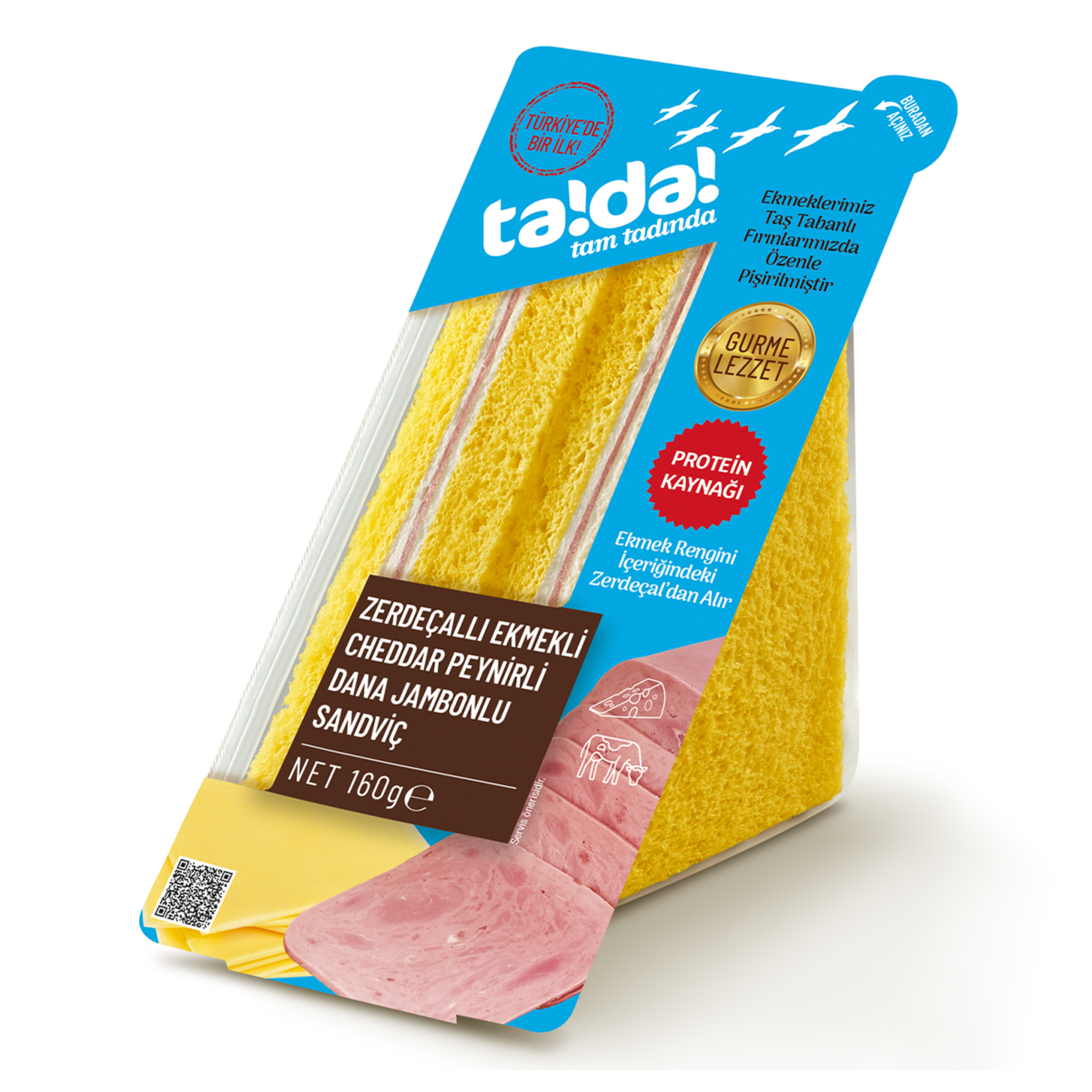 Tada Gurme Zerdeçallı Jambon Cheddar Sandviç 160 G