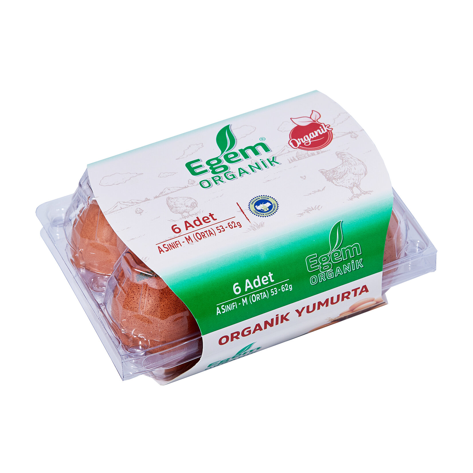 Egem Organik Yumurta 6Lı M Boy (53-63 G)