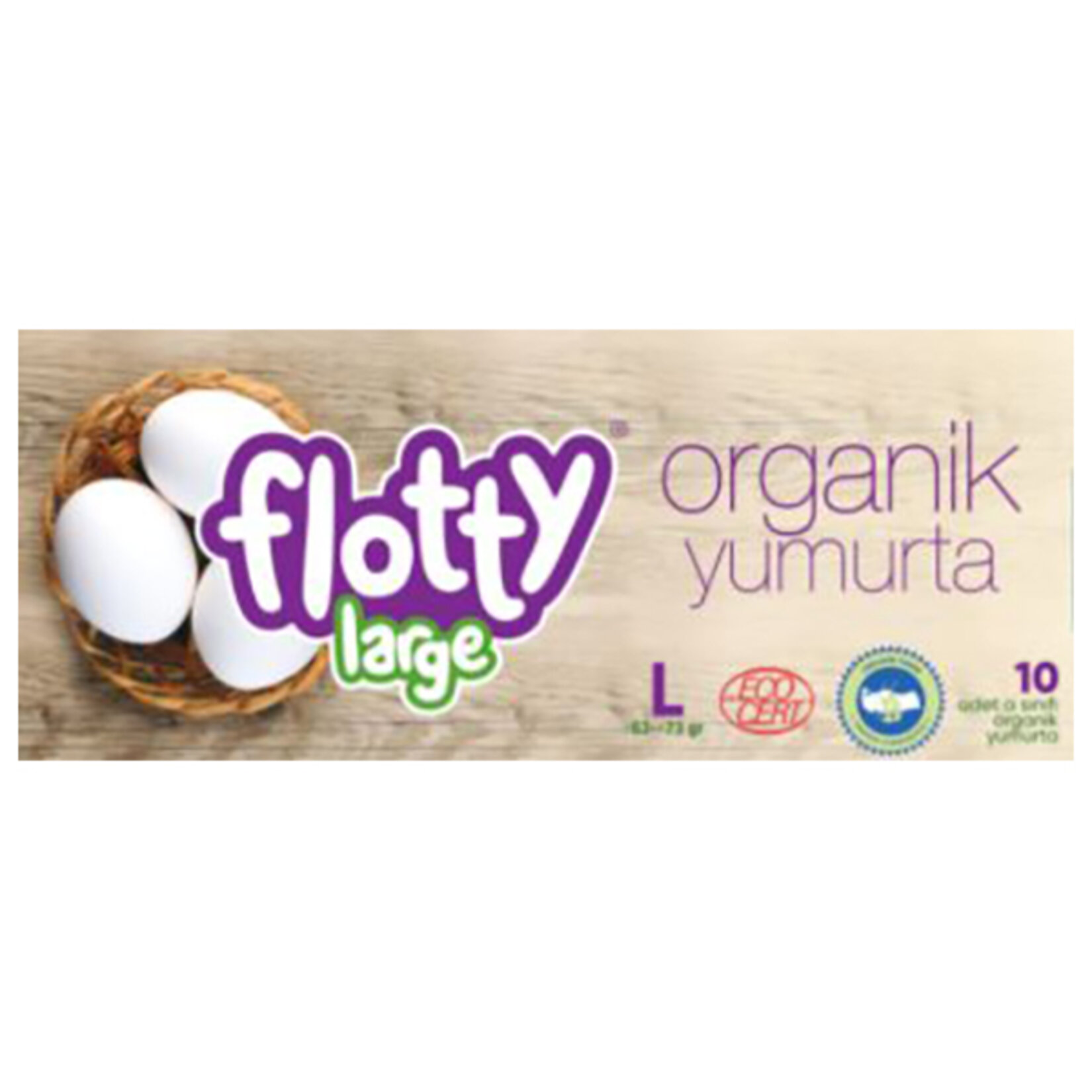 Flotty Organik 10'lu L Boy Yumurta (63-72) G