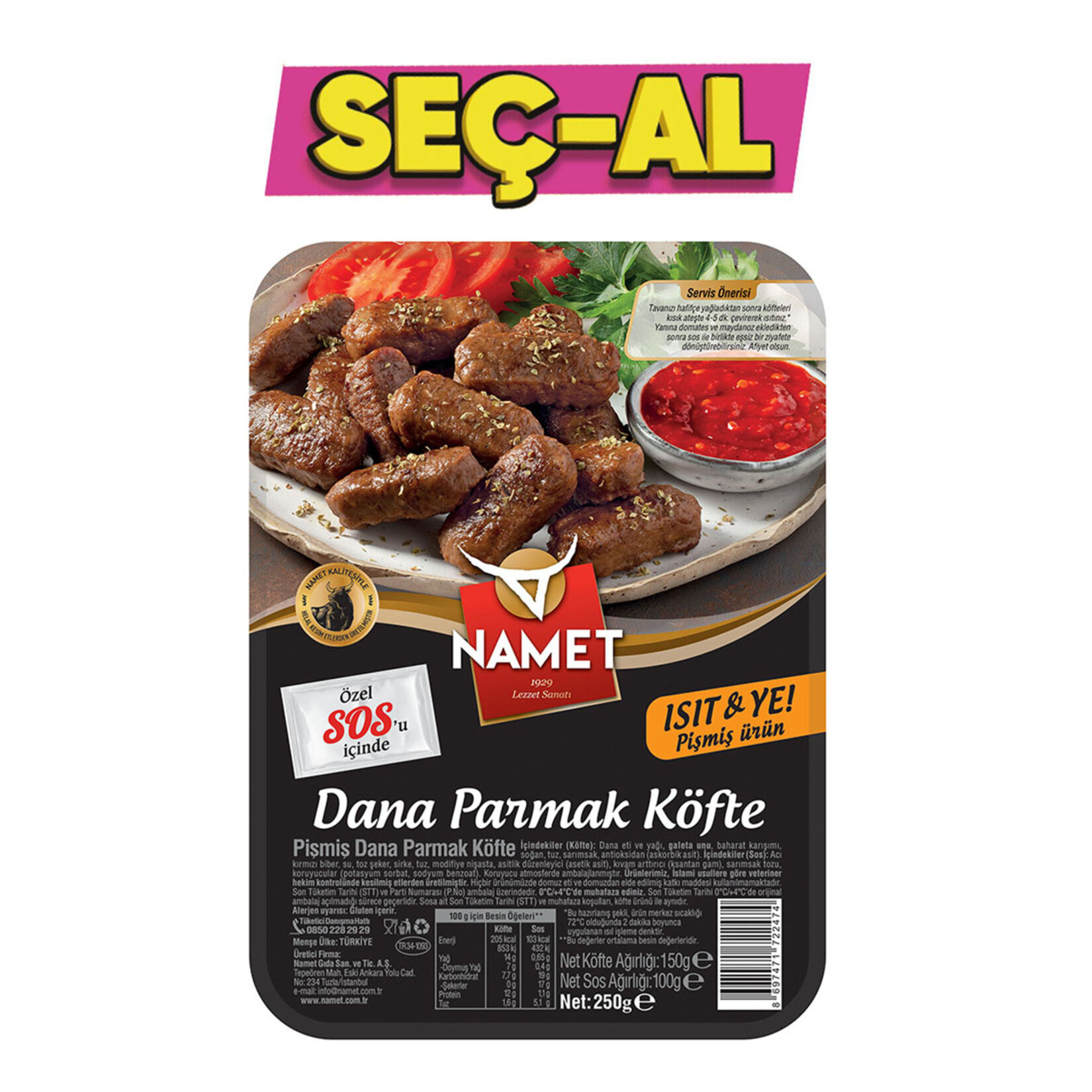 Namet Dana Soslu Pişmiş Parmak Köfte 250 G