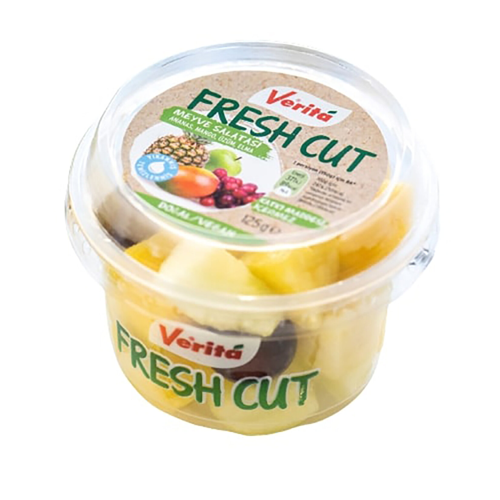 Verita Meyve Salatası 125G Ananas + Mango + Elma + Üzüm