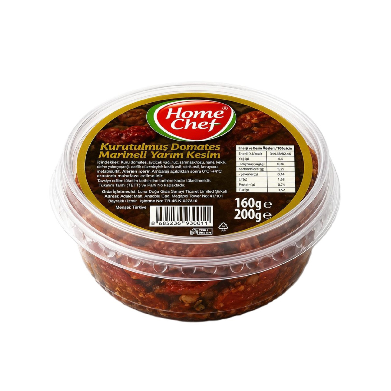 Home Chef Kuru Domates Yarı Kesim 200 G Paket Adet