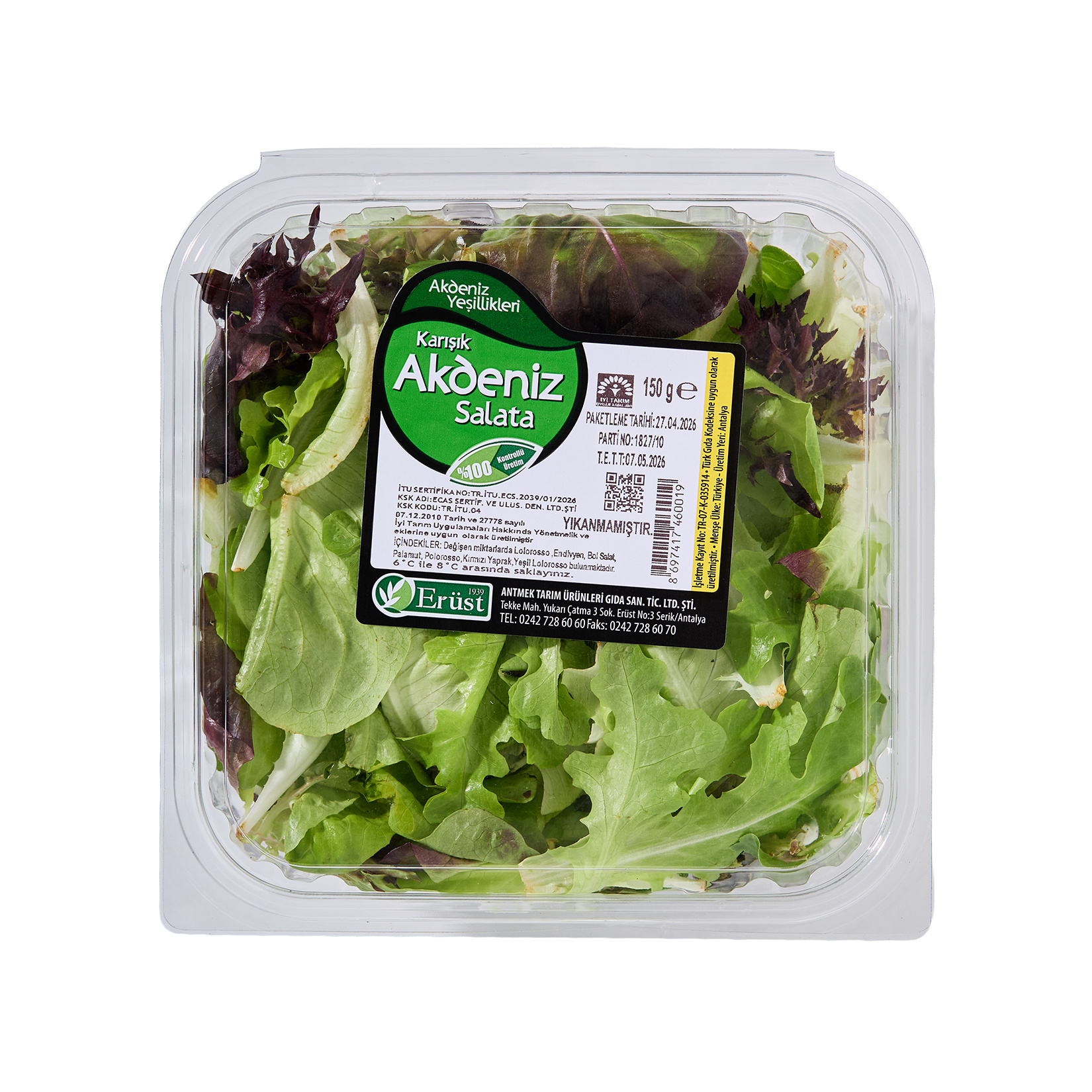 Erüst Salata Akdeniz Karışık 150 G
