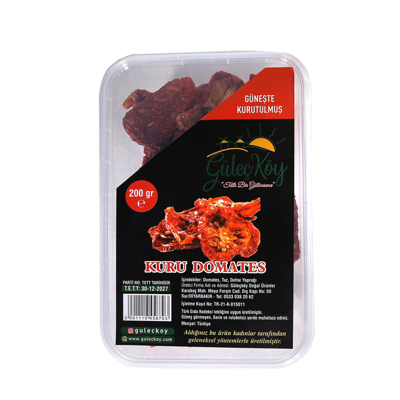 Güleçköy Kurutulmuş Domates 200 G Paket Adet