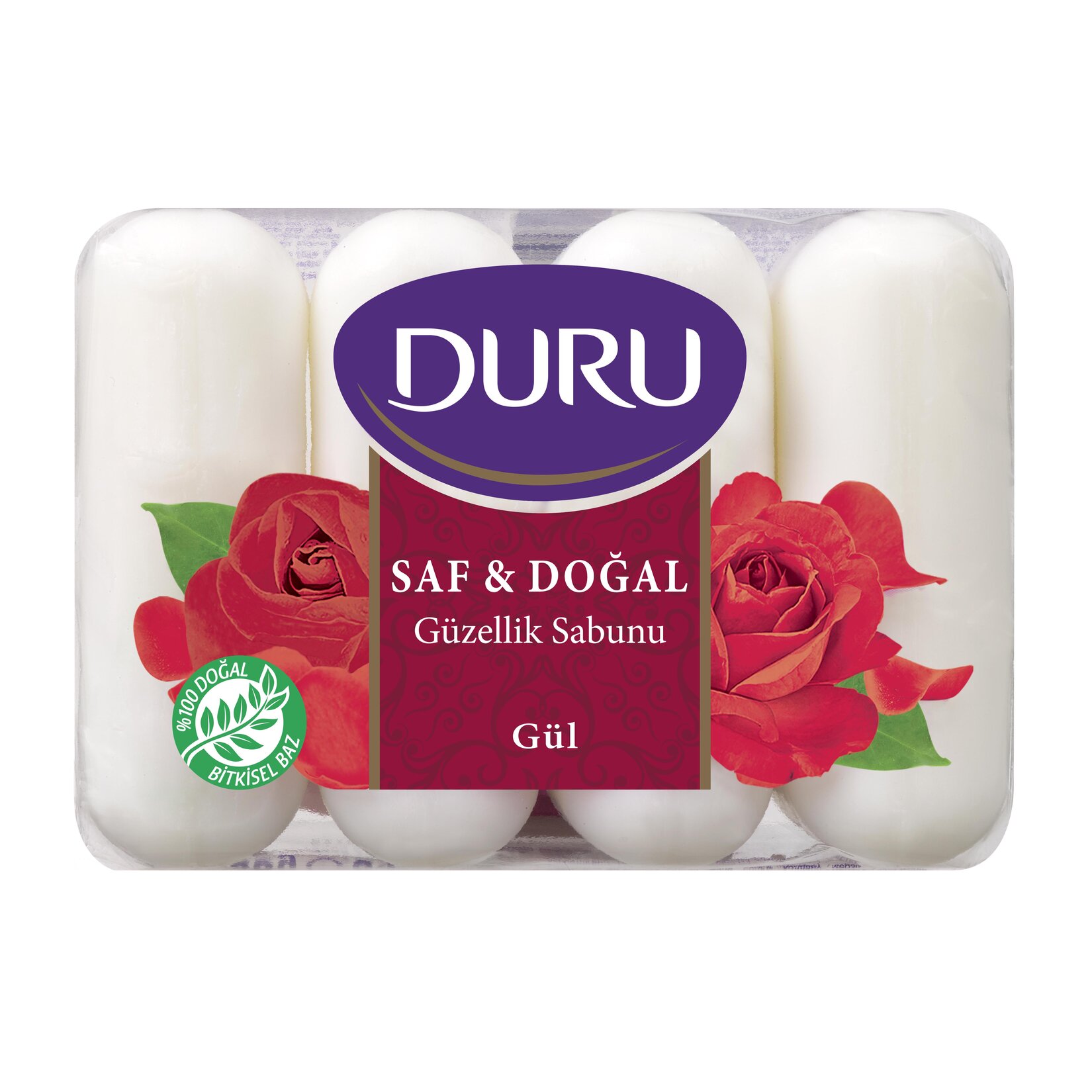 Duru Güzellik Sabunu Saf&Doğal Gül 4X70 G