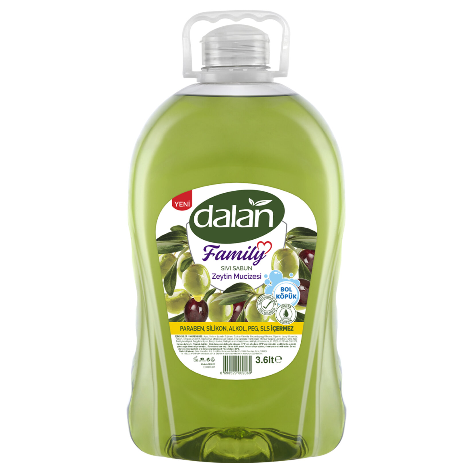 Dalan Family Sıvı Sabun Zeytin Mucizesi 3,6 L