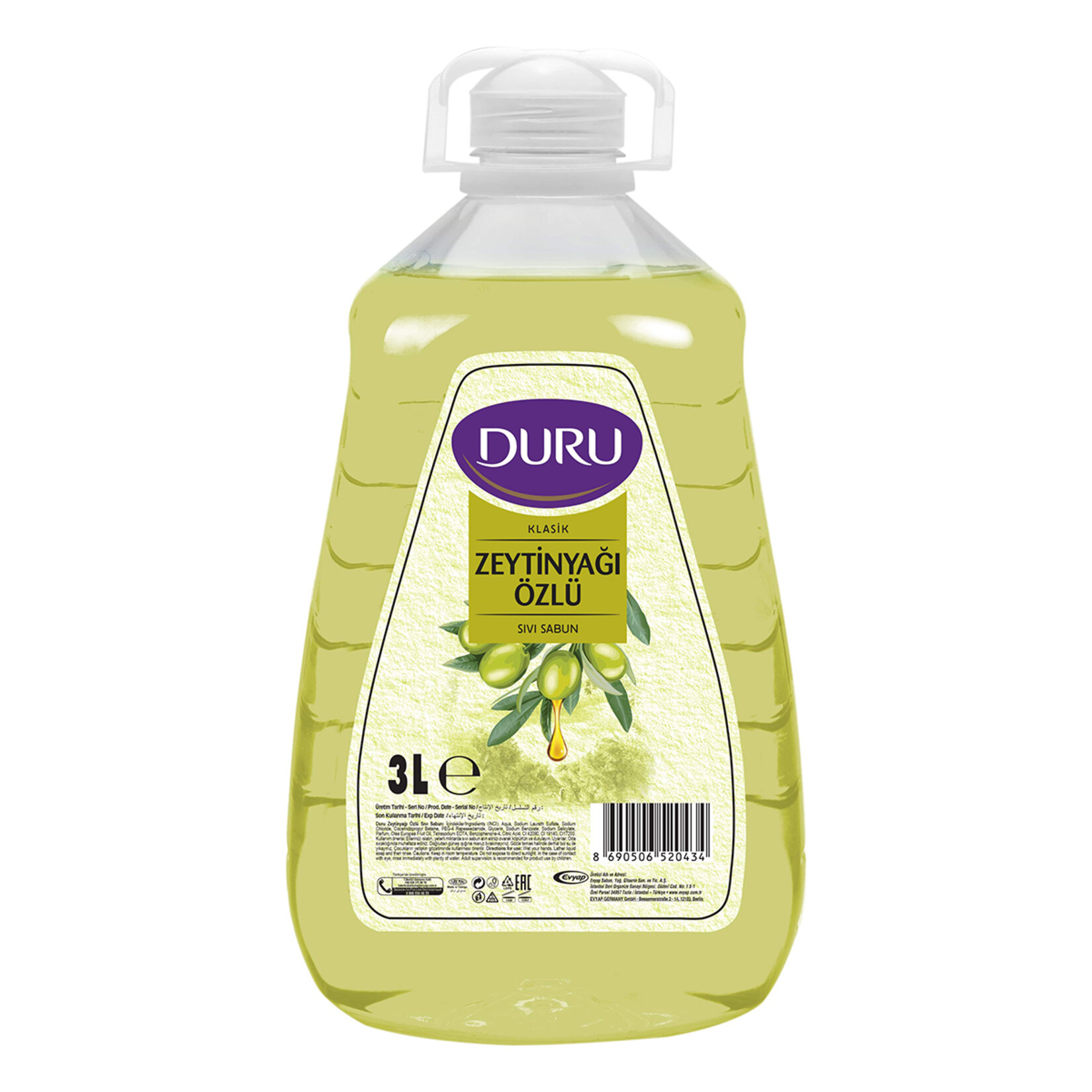 Duru Sıvı Sabun Zeytinyağlı 3 L