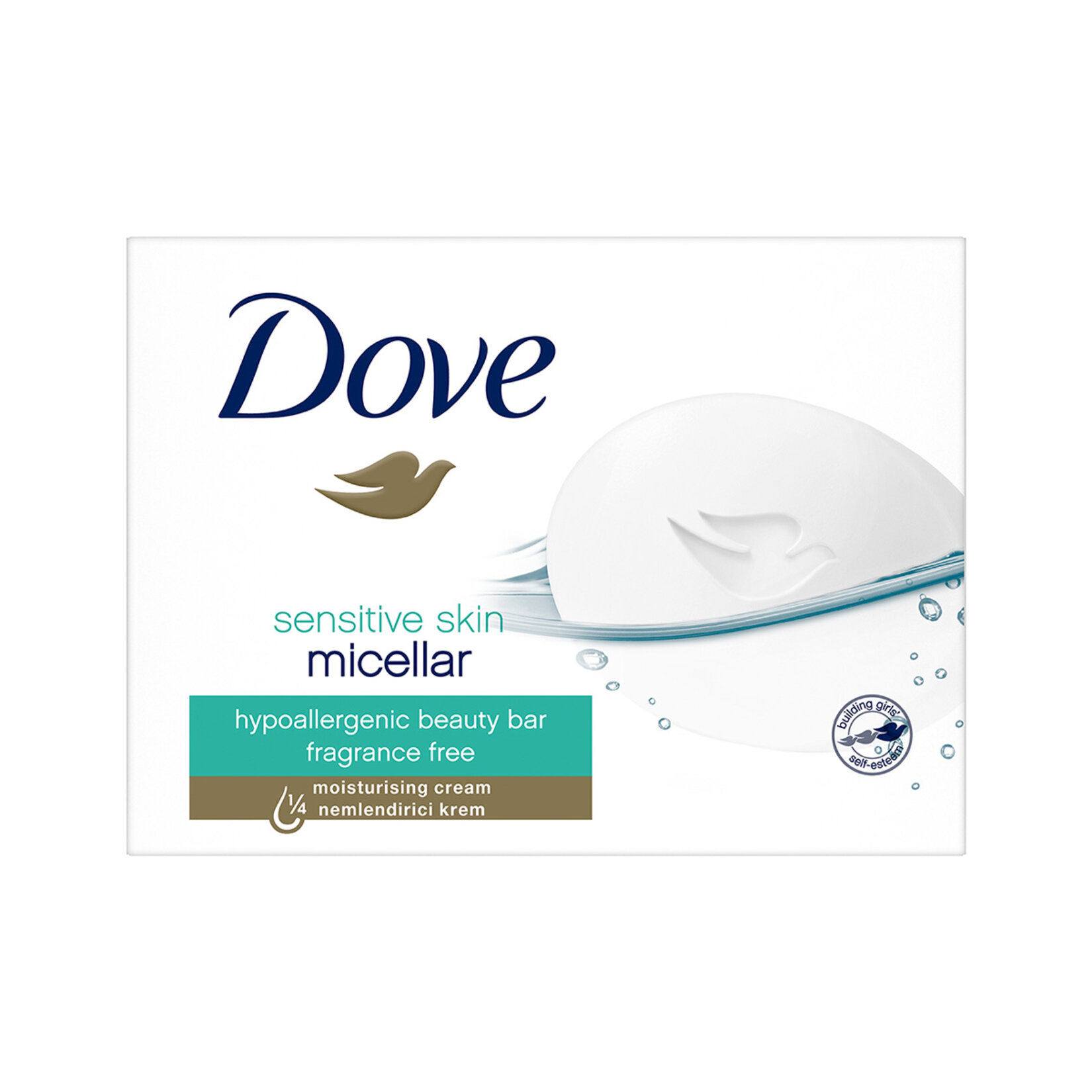 Dove Beauty Cream Bar Katı Güzellik Sabunu Micellar Hassas Ciltler İçin Nemlendirici Etkili 90 G