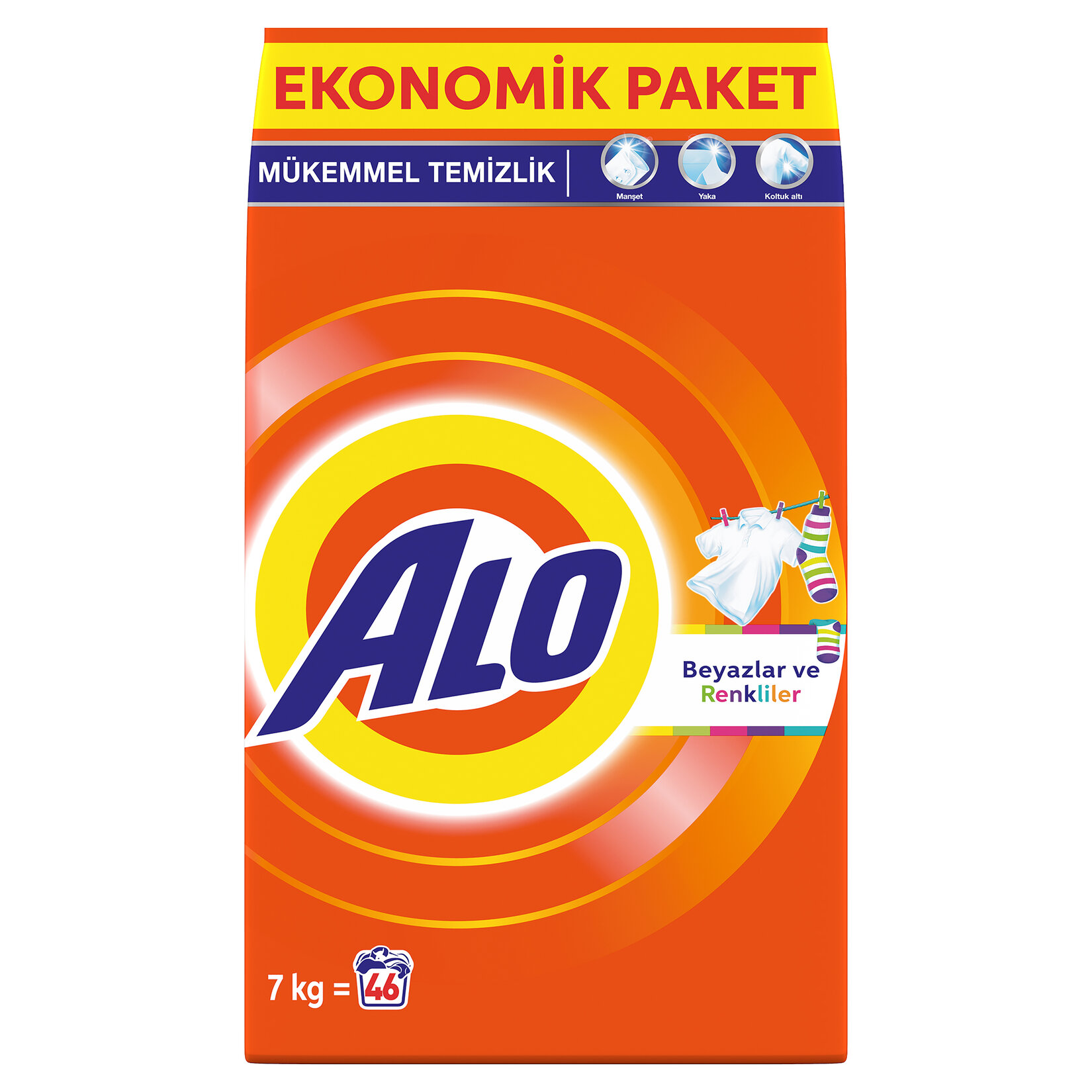 Alo Toz Çamaşır Deterjanı Beyazlar ve Renkliler 7 Kg