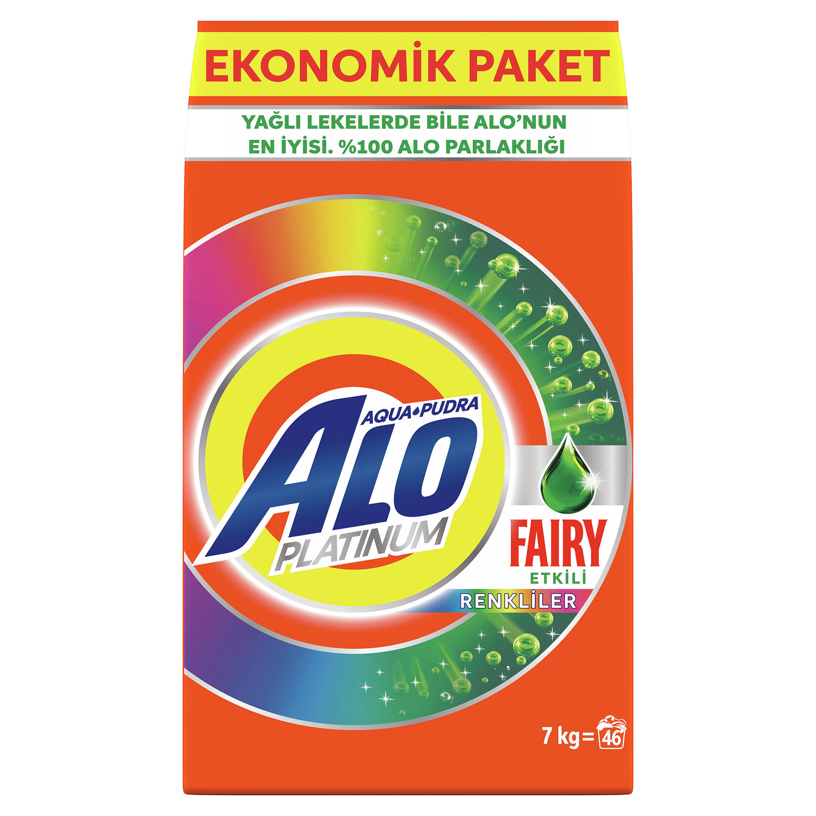 Alo Platinum 7 Kg Fairy Etkili Renkliler Aquapudra Toz Deterjan