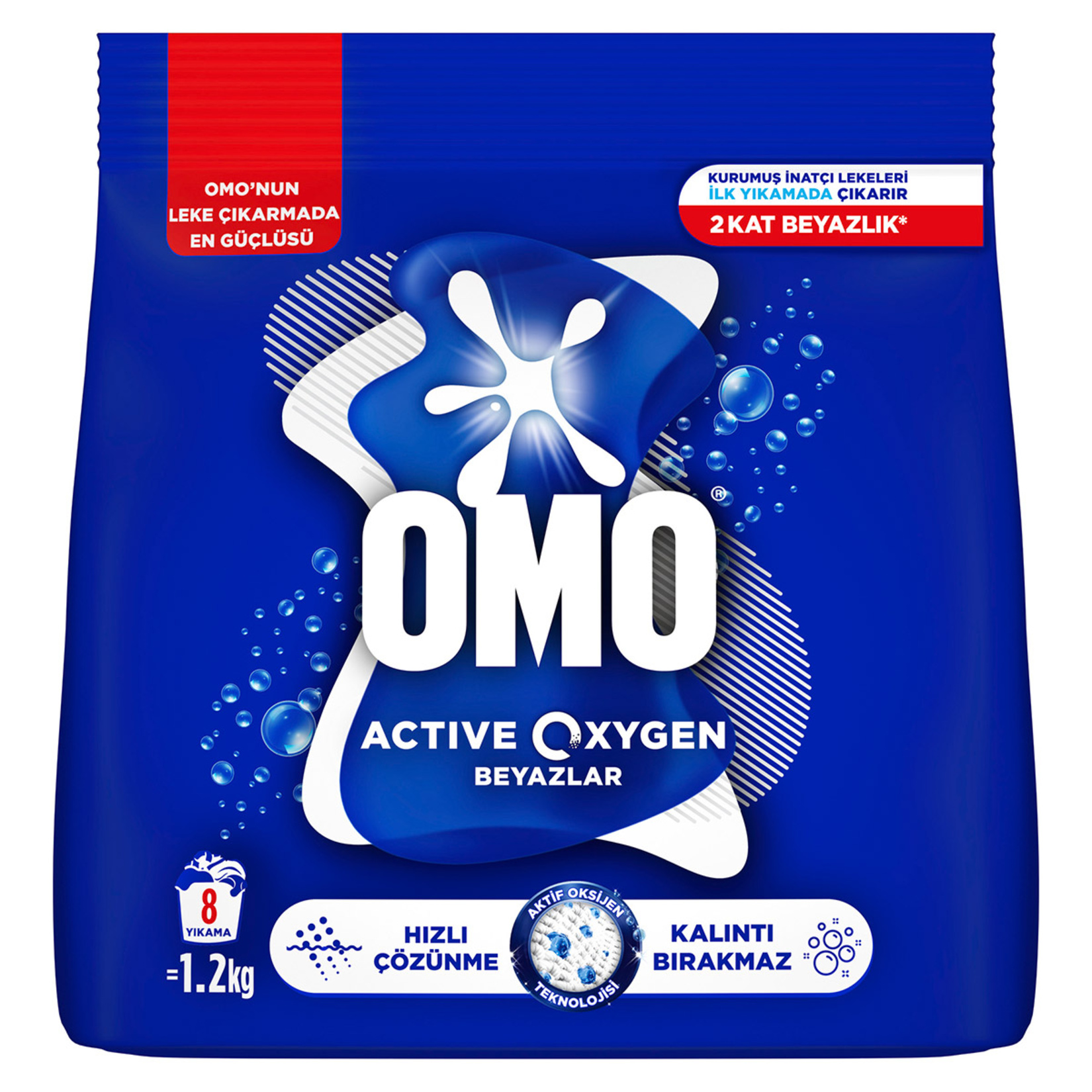 Omo Active Oxygen Beyaz Çamaşırlar İçin Toz Deterjanı 1.2 Kg