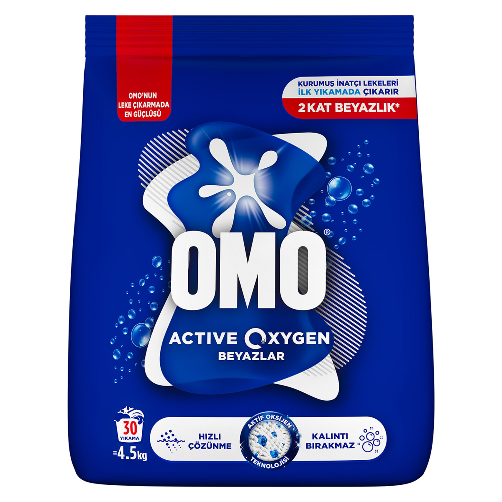 Omo Active Oxygen Beyaz Çamaşırlar İçin Toz Deterjanı 4.5 Kg