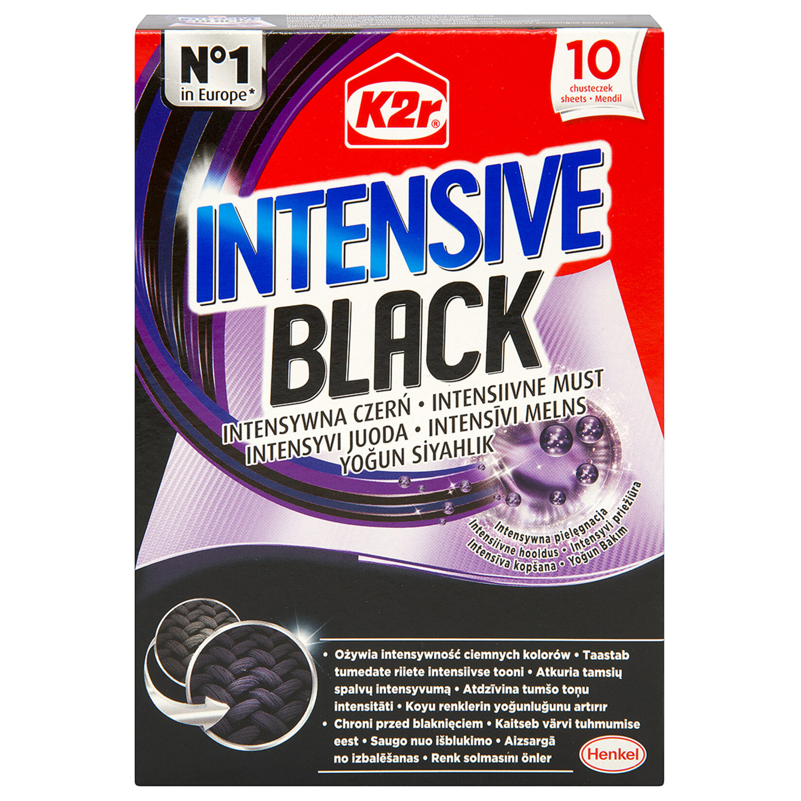 K2r Renk Koruyucu Mendil Intensive Black 10'Lu