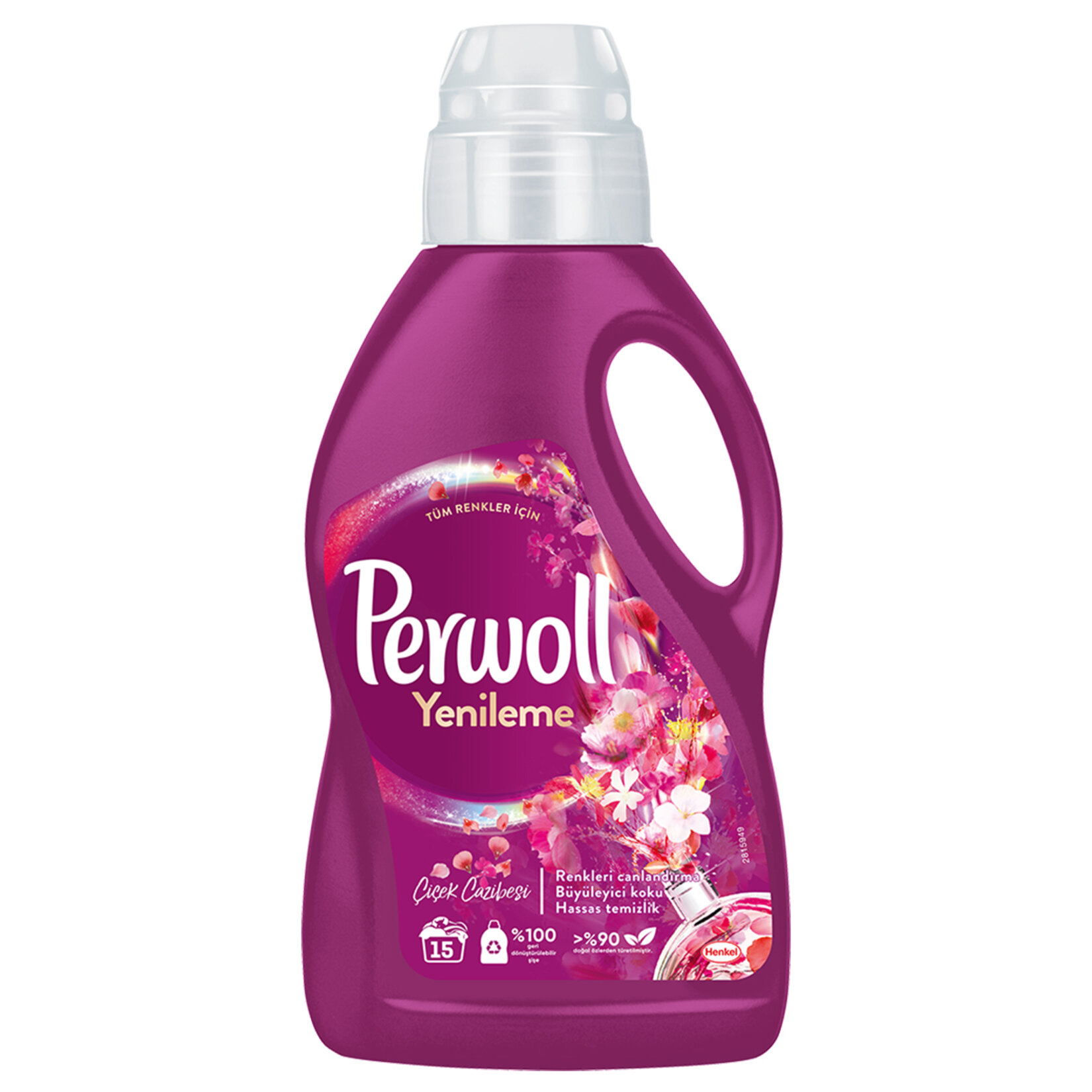 Perwoll Hassas Bakım Sıvı Çamaşır Deterjanı 900ml (15 Yıkama) Çiçek Cazibesi Yenileme