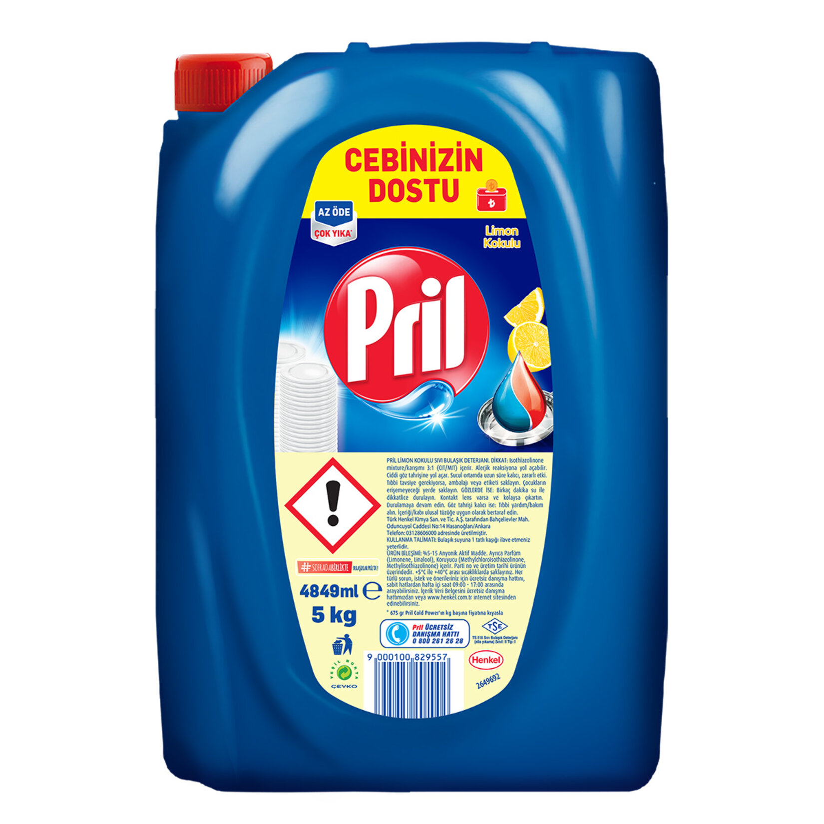 Prıl Sıvı Bulaşık Deterjanı Limon 4.849 Ml