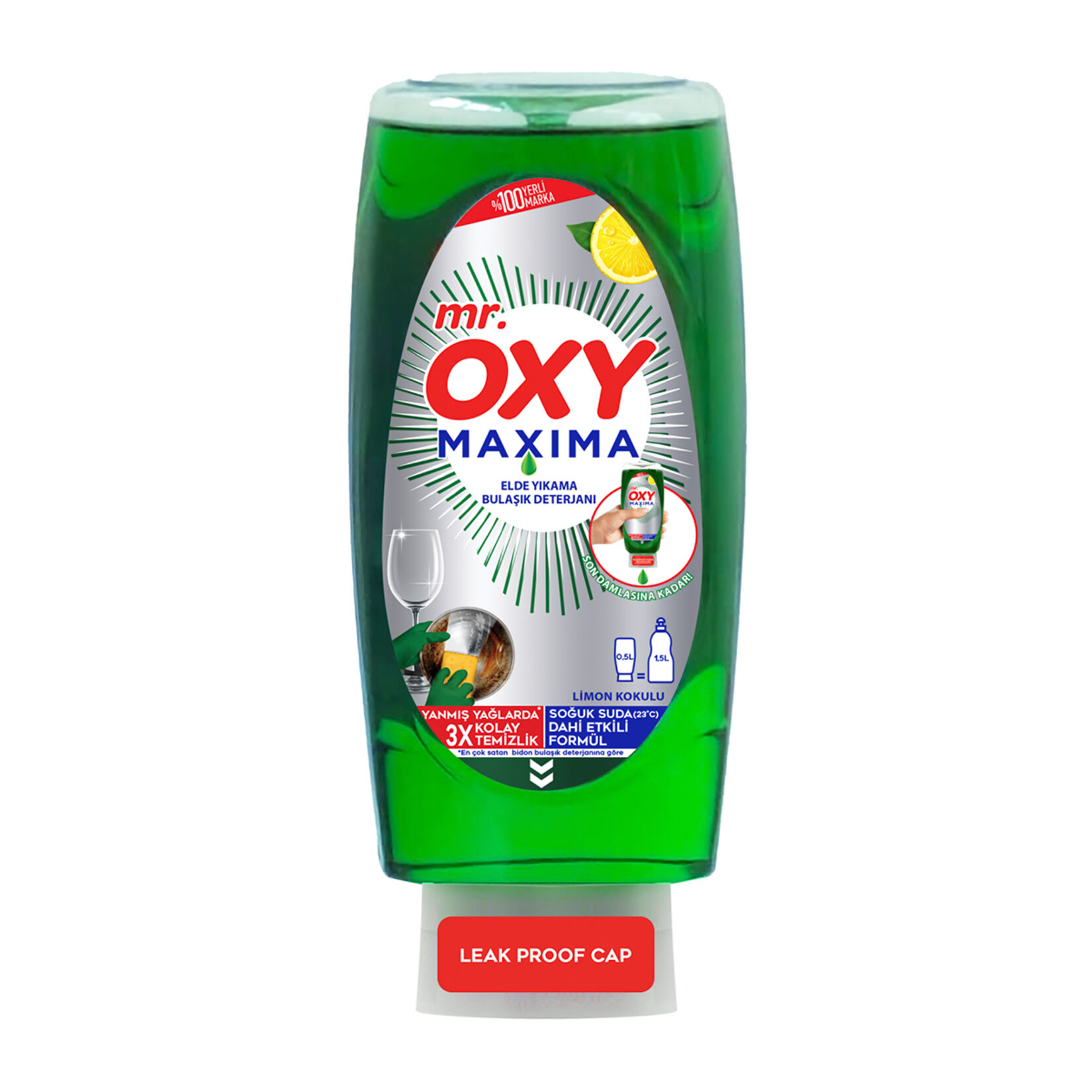 Mr.Oxy Maxima Limon Kokulu Sıvı Bulaşık Deterjanı 500 Ml