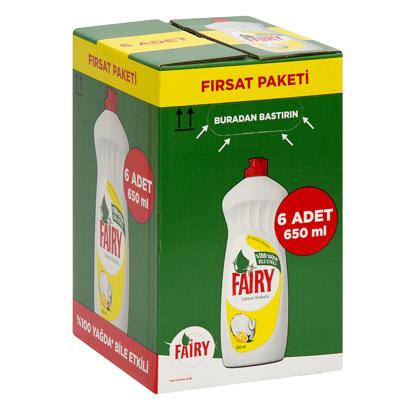 Fairy Sıvı Bulasık Deterjanı Limon 6X650 Ml