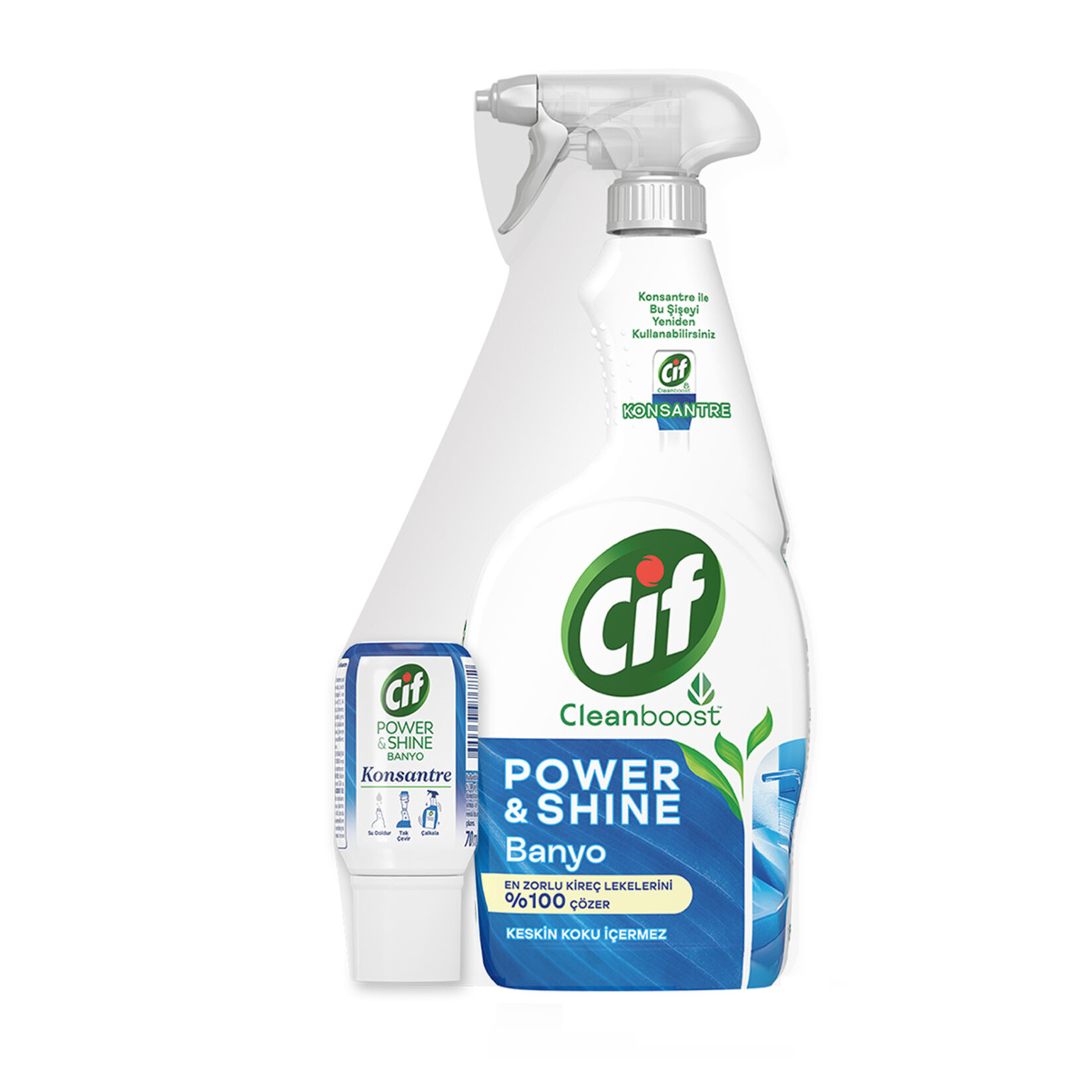 Cif Power & Shine Banyo Sprey 750Ml + Banyo Serum 70Ml