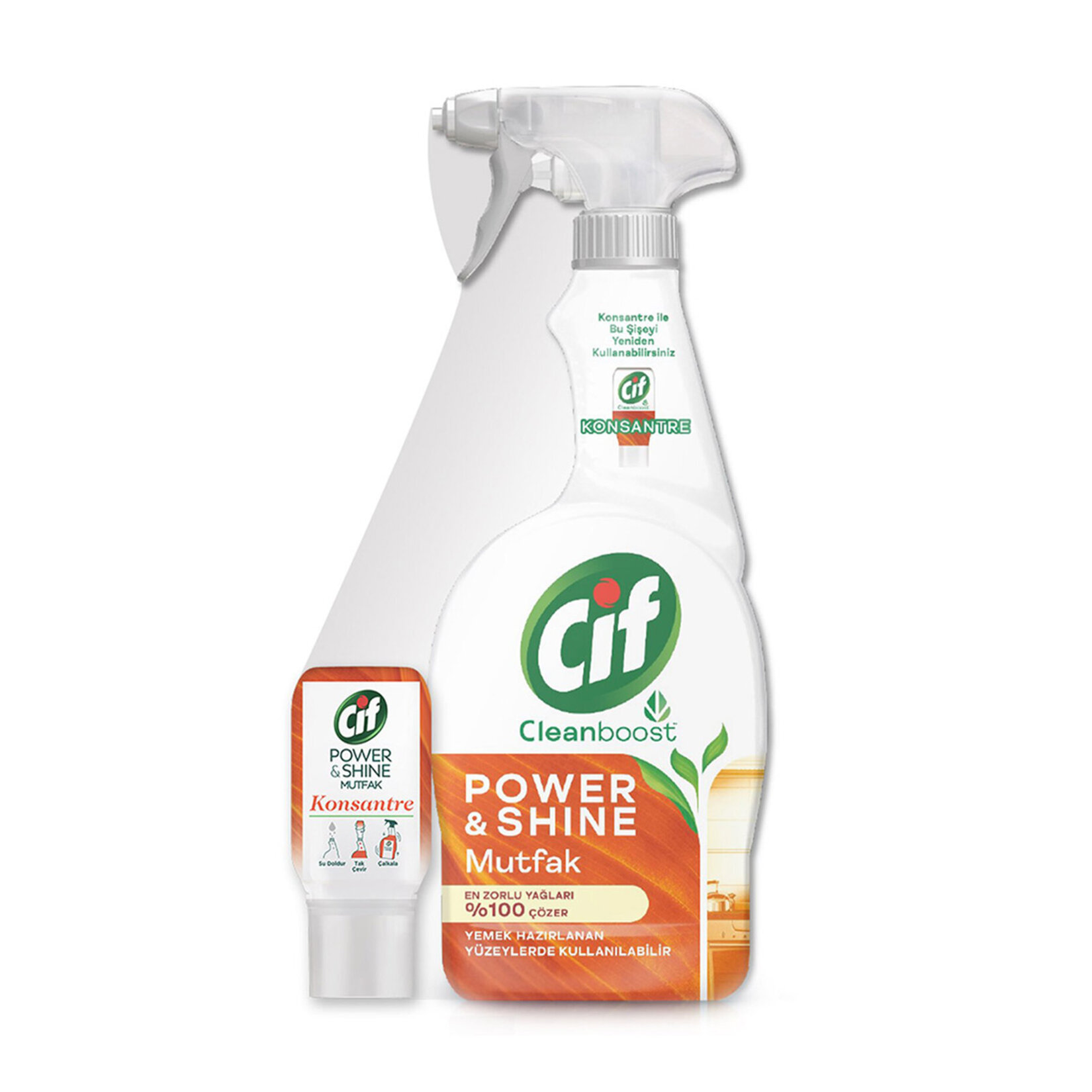 Cif Power & Shine Mutfak Sprey 750Ml + Mutfak Serum 70Ml