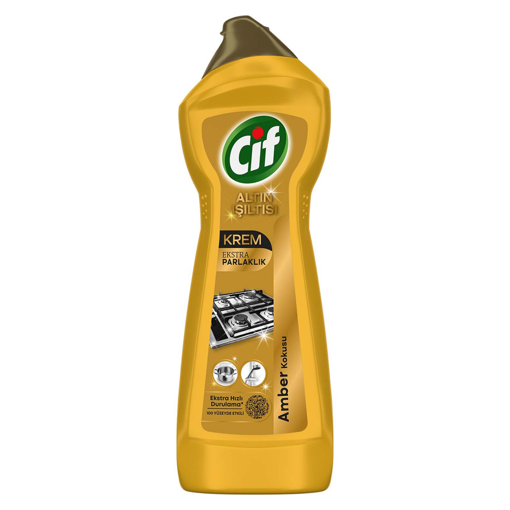 Cif Krem Yüzey Temizleyici Altın Işıltısı Amber Kokulu 750 Ml