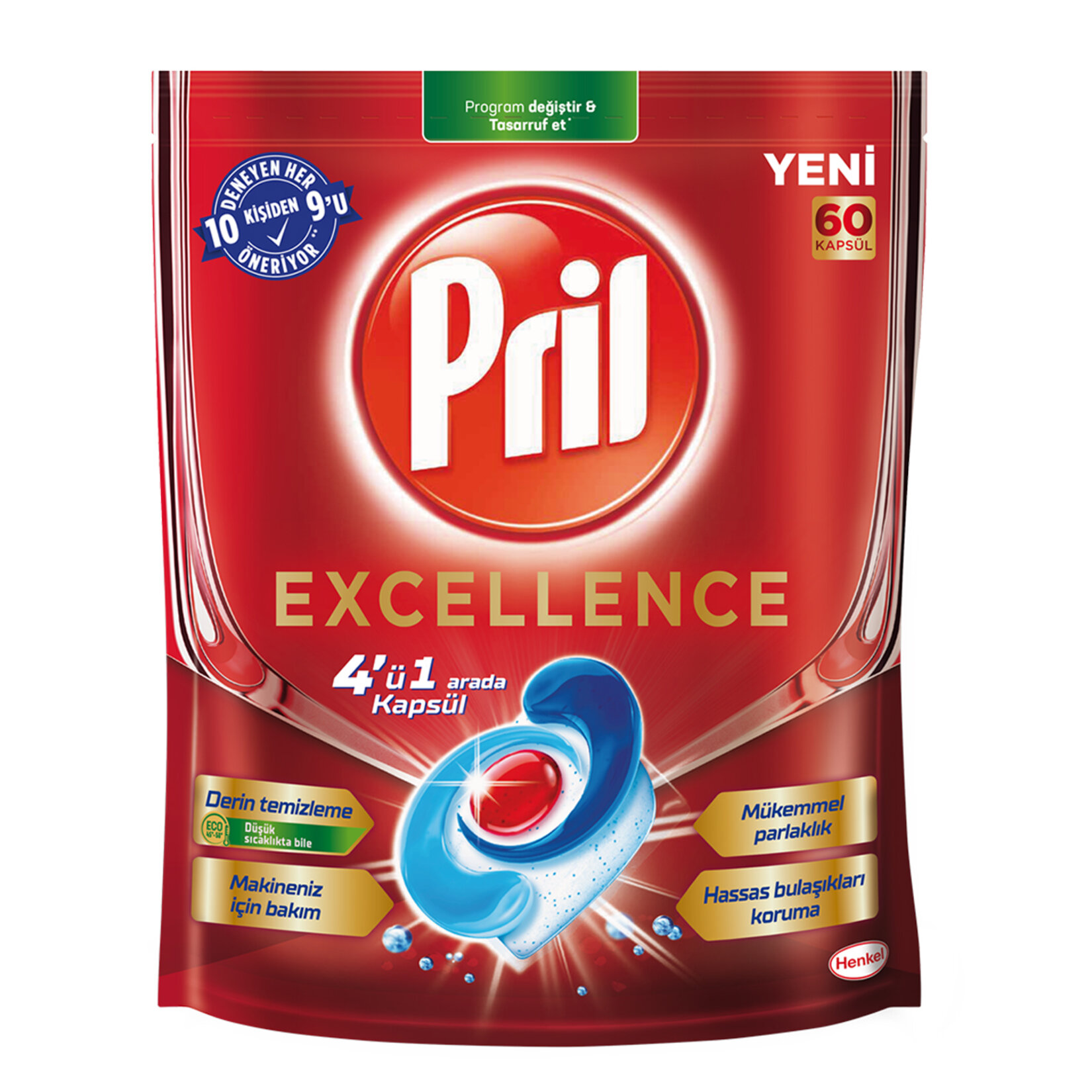 Pril Excellence Bulaşık Kapsülü 60'lı 1038 G