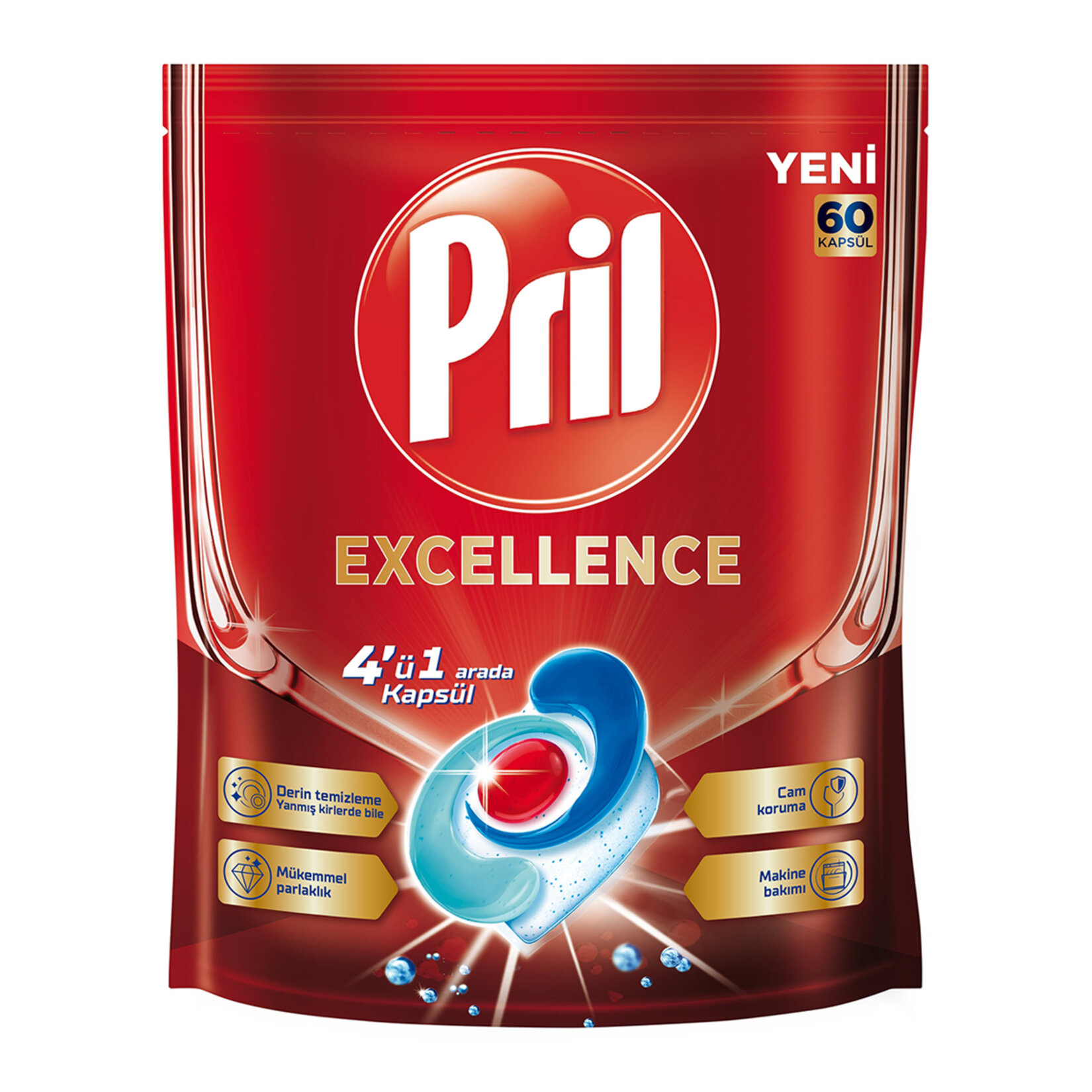 Pril Excellence Bulaşık Kapsülü 60'lı 1.086 G