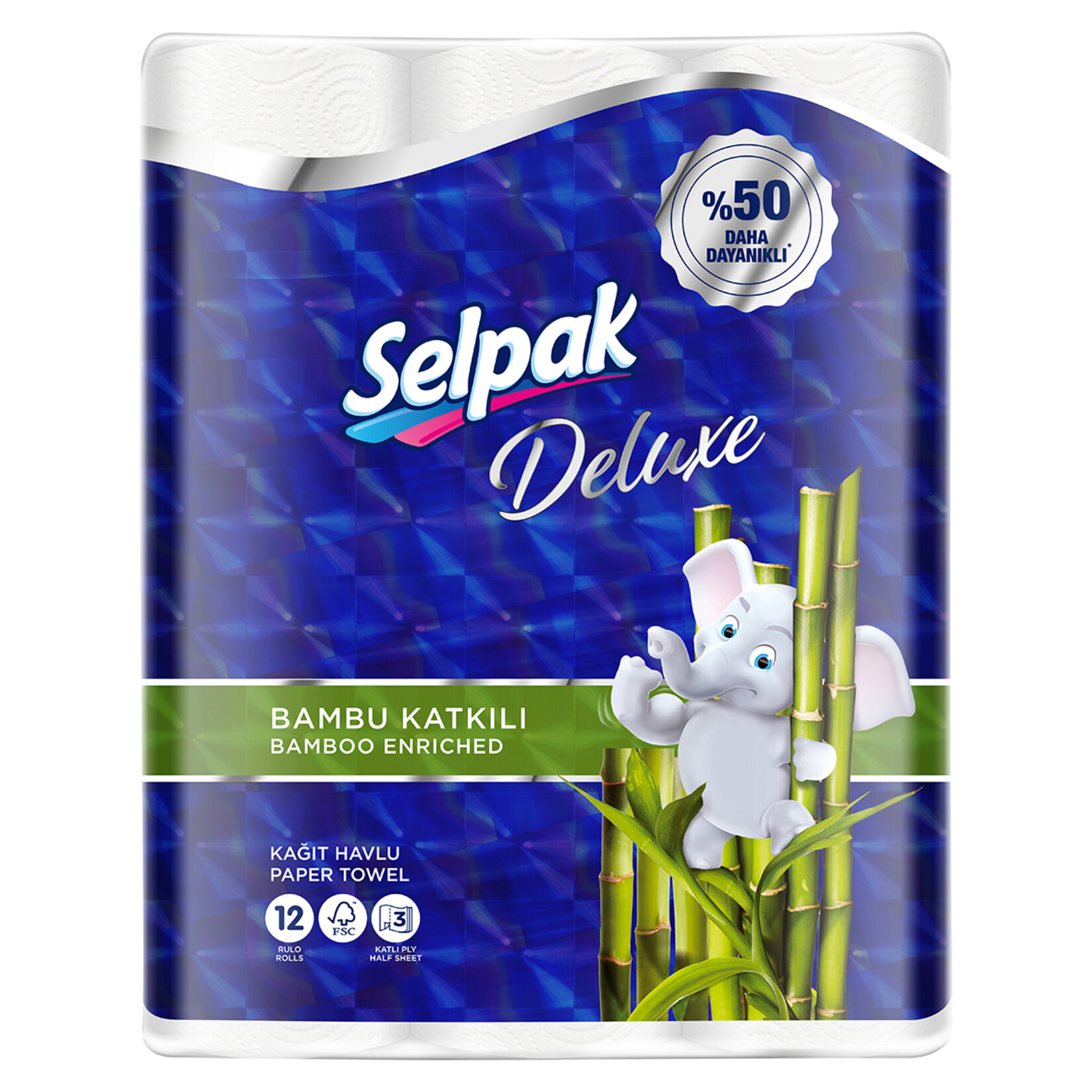 Selpak Deluxe Bambu Havlu 12'Li