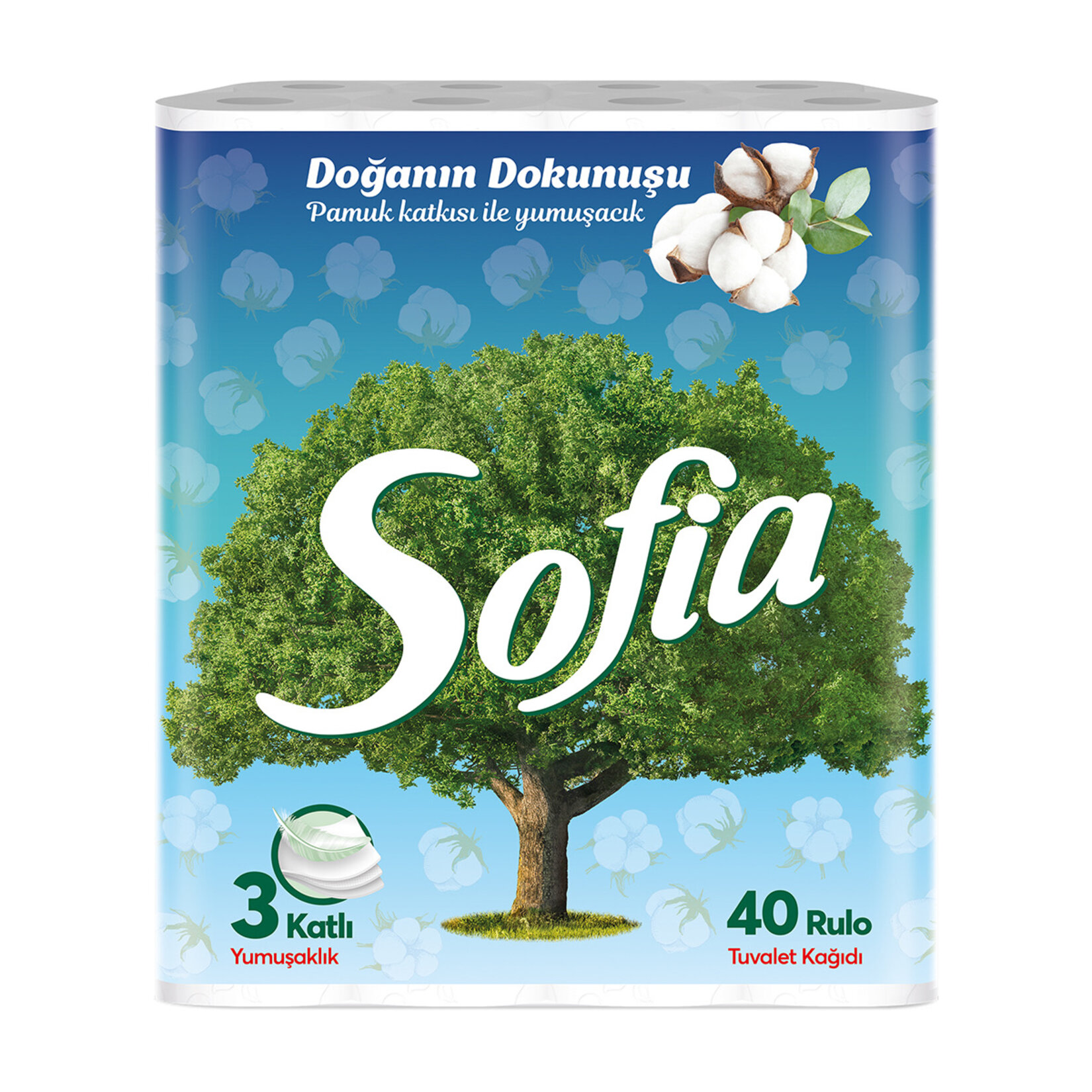 Sofia Pamuk Katkılı Tuvalet Kağıdı 40'lı