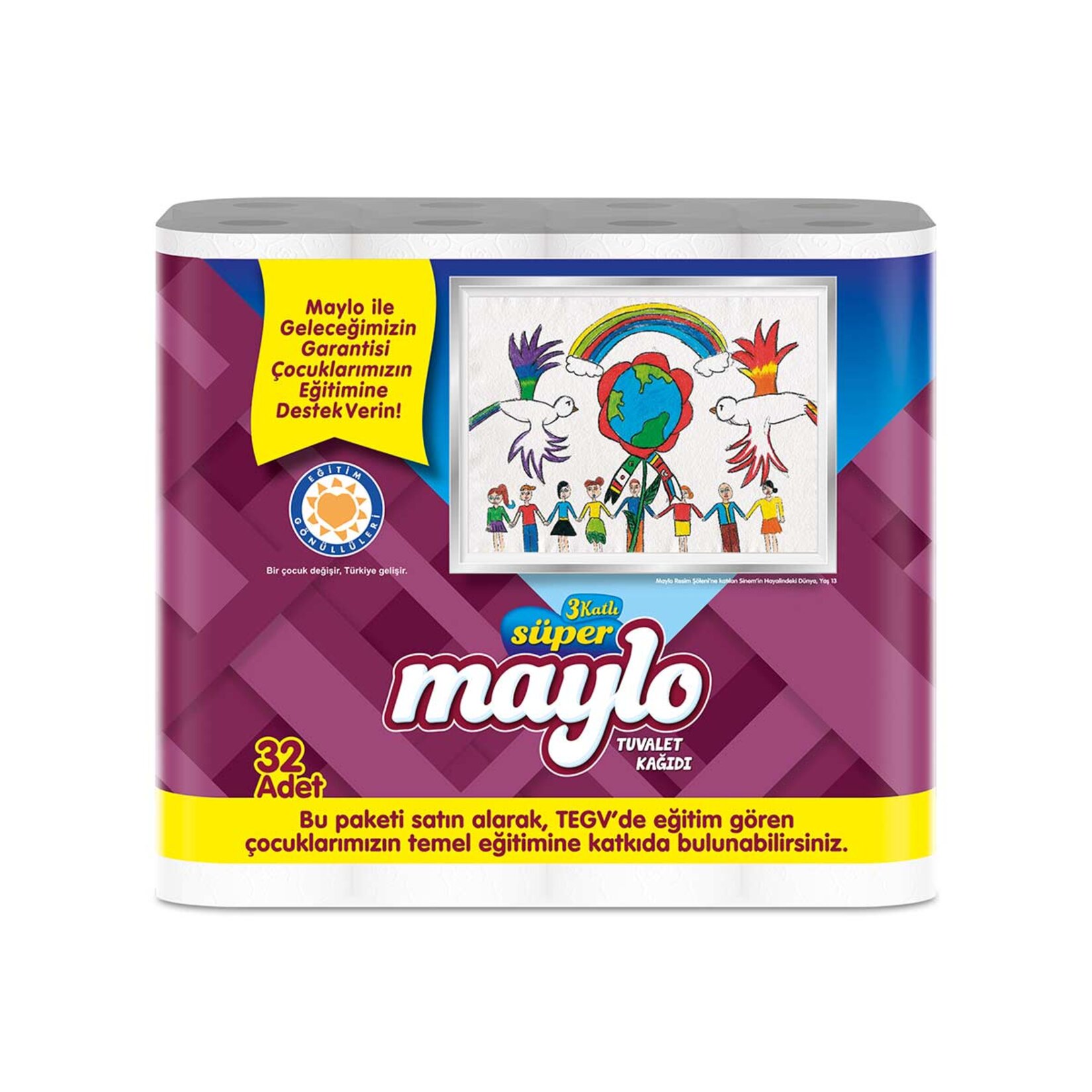 Maylo 3 Katlı Tuvalet Kağıdı 32'Li