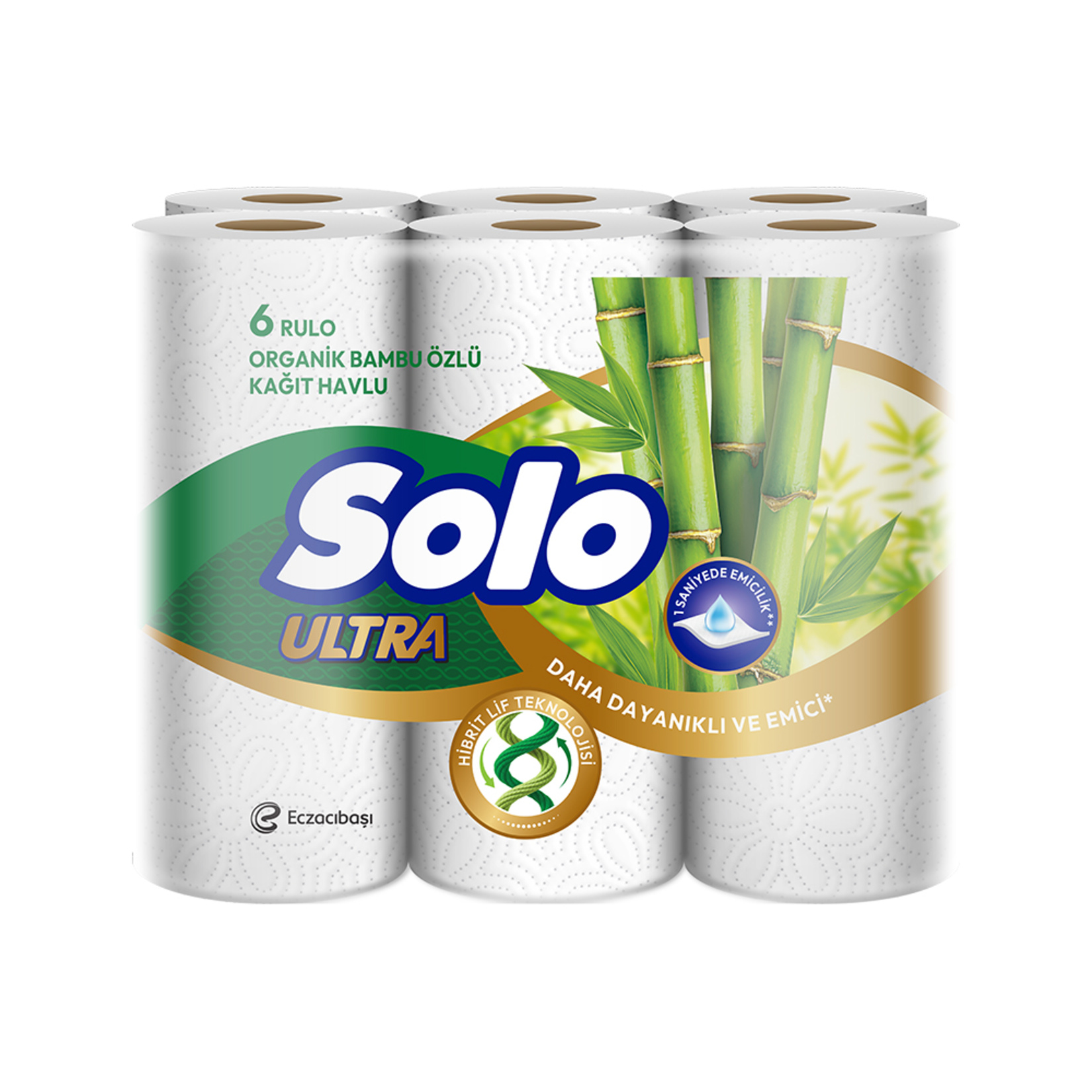 Solo Ultra Organik Bambu Özlü Havlu 6'lı