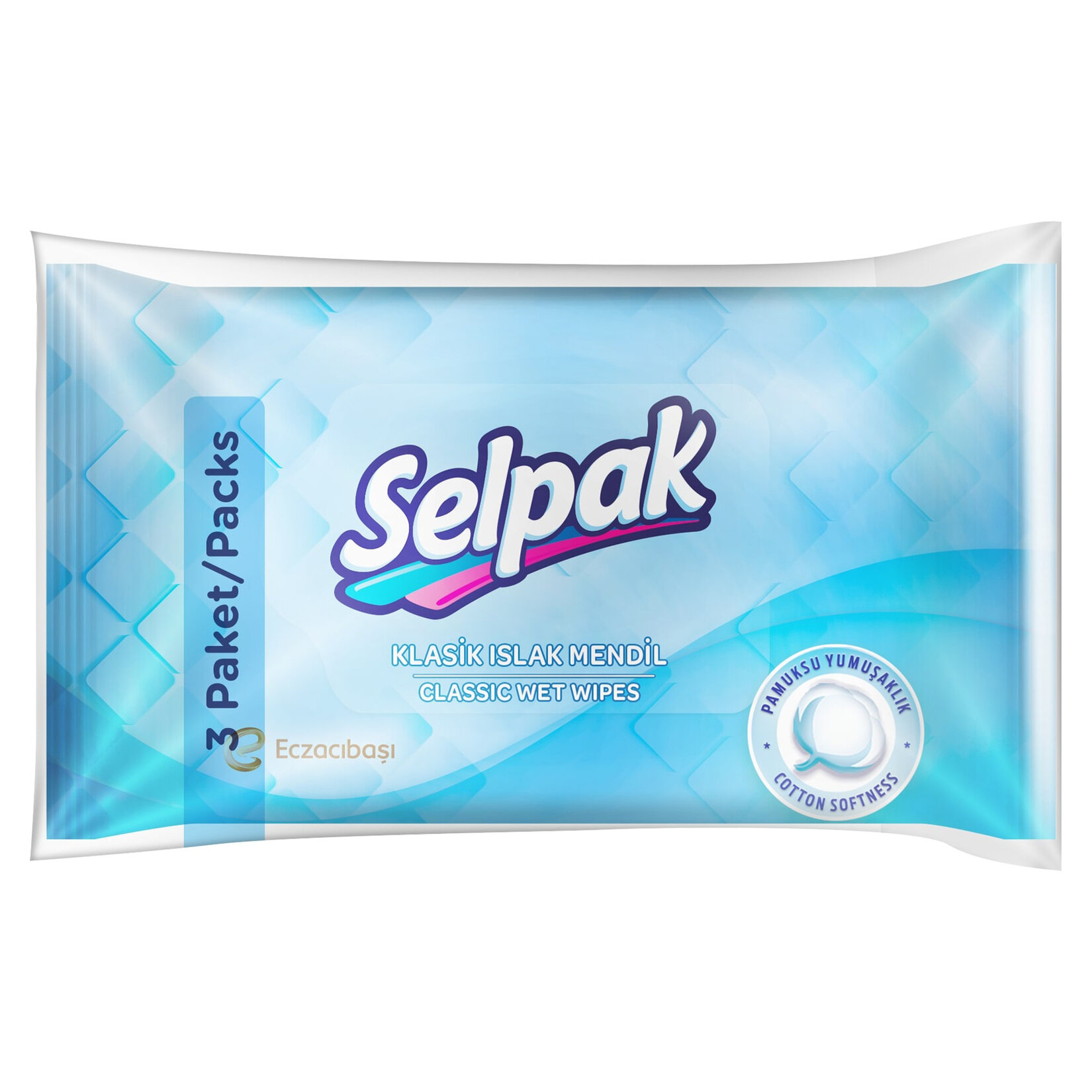 Selpak Klasik Islak Cep Mendil 3'Lü