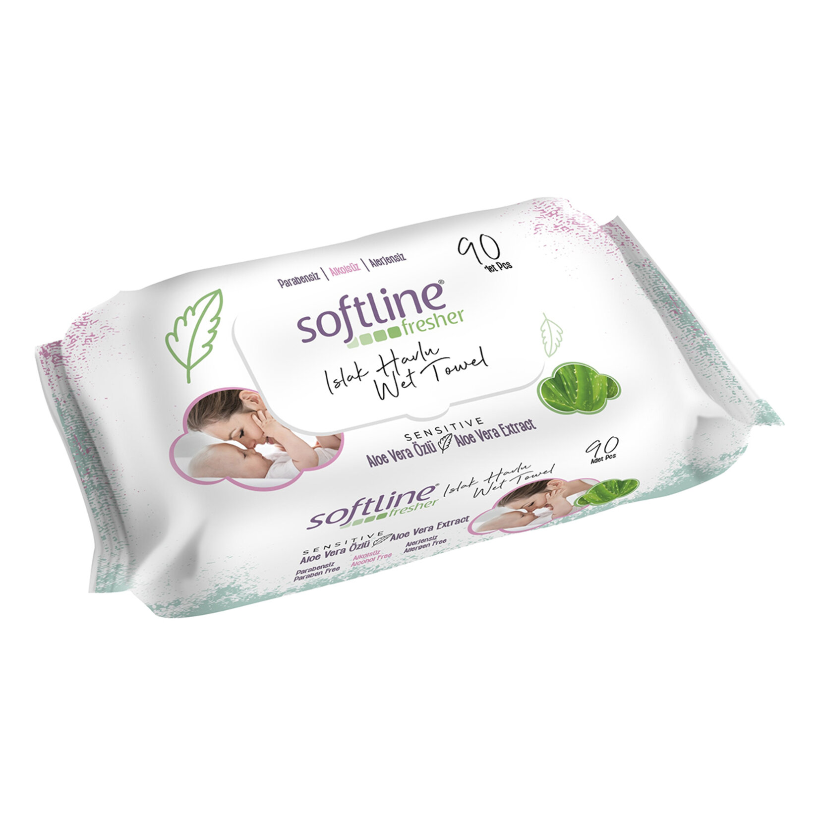 Softlıne Fresher Sensetıve 90 Yaprk.aloe Vera Özlü