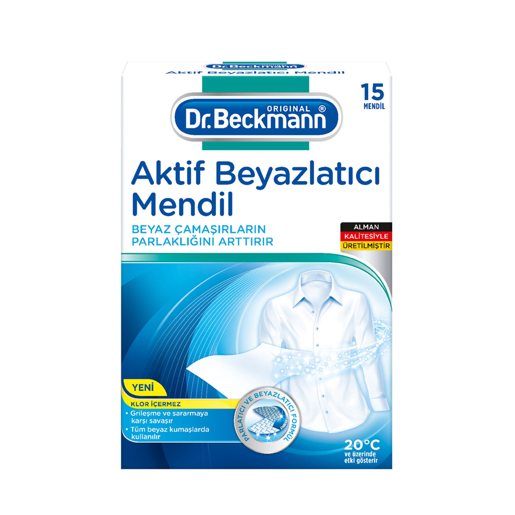 Dr.Beckmann Aktif Beyazlatıcı Mendil 15'li