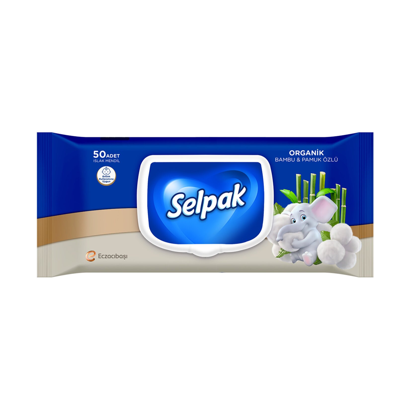 Selpak Organik Bambu & Pamuk Özlü Islak Mendil 50Li