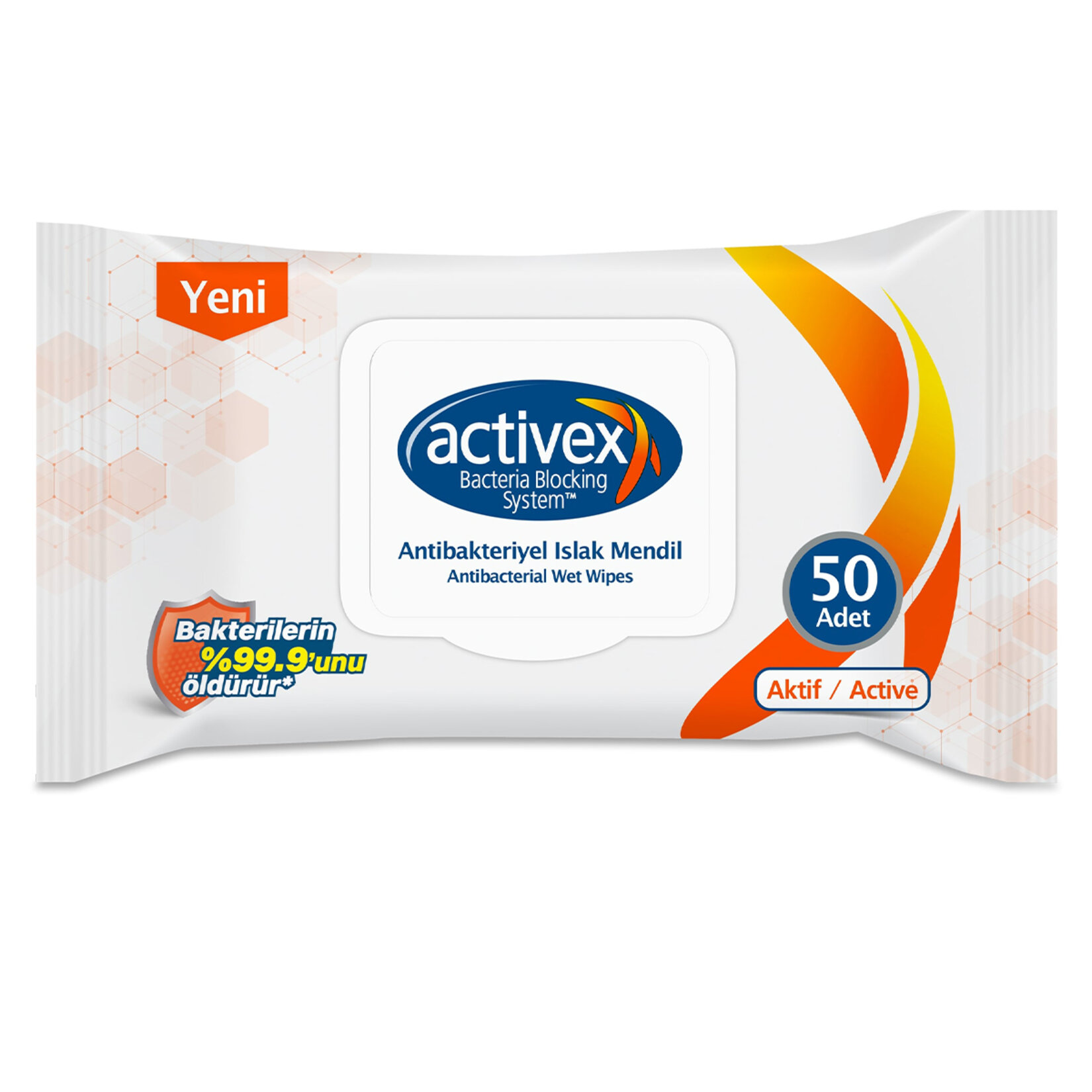 Activex Antibakteriyel Aktif Islak Havlu 50'li
