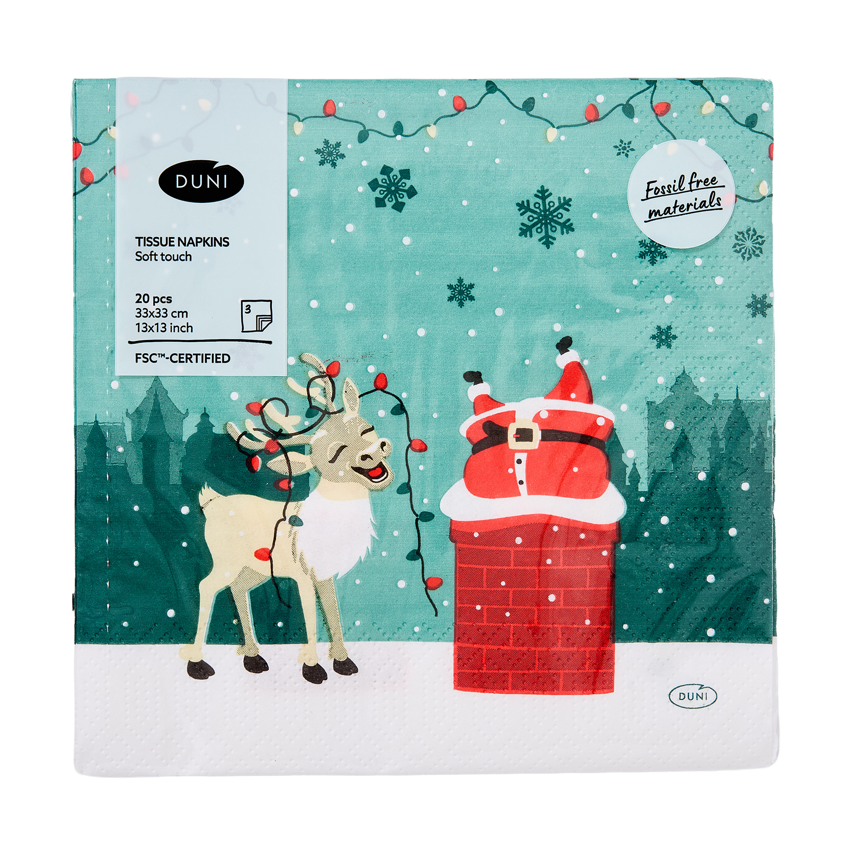 Duni 33 x 33 Cm 3 Katlı Kağıt Peçete Jolly Journey 20'li