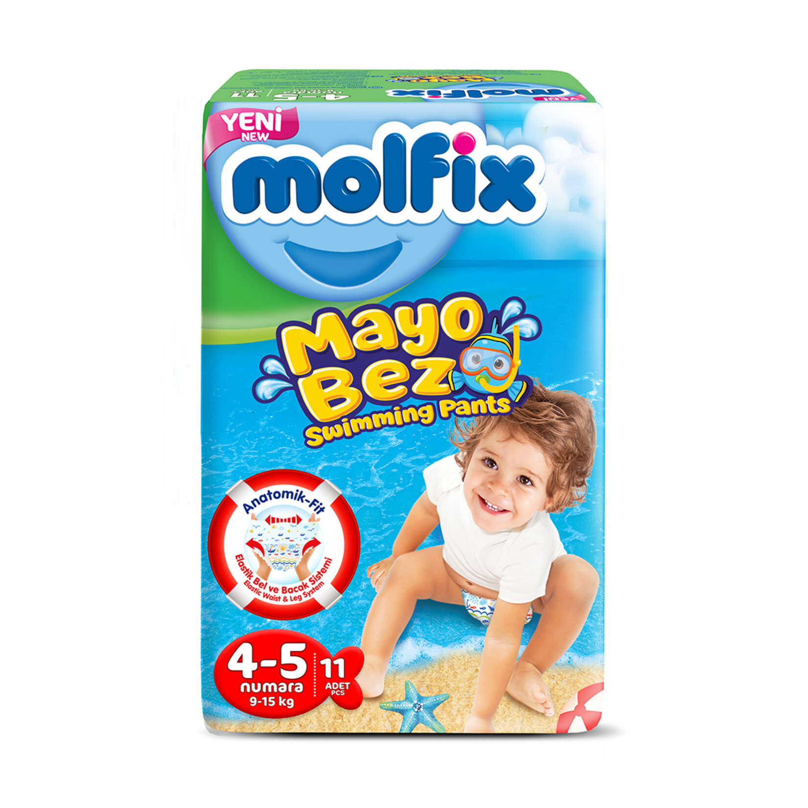 Molfix Mayo Bez 4-5 Numara 9-15 Kg 11 Adet