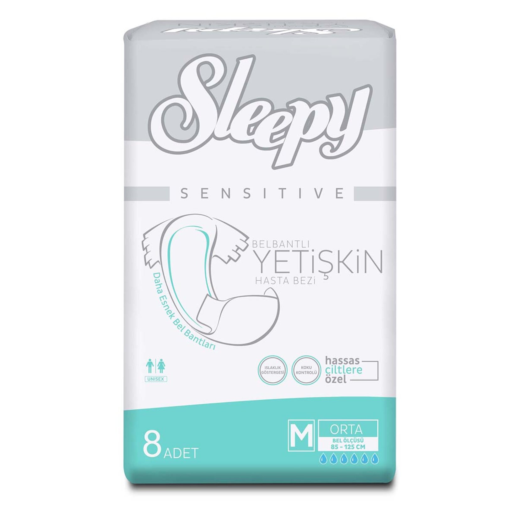 Sleepy Sensı.belbantlı Yetiş.hasta Bezi Medıum 8Li