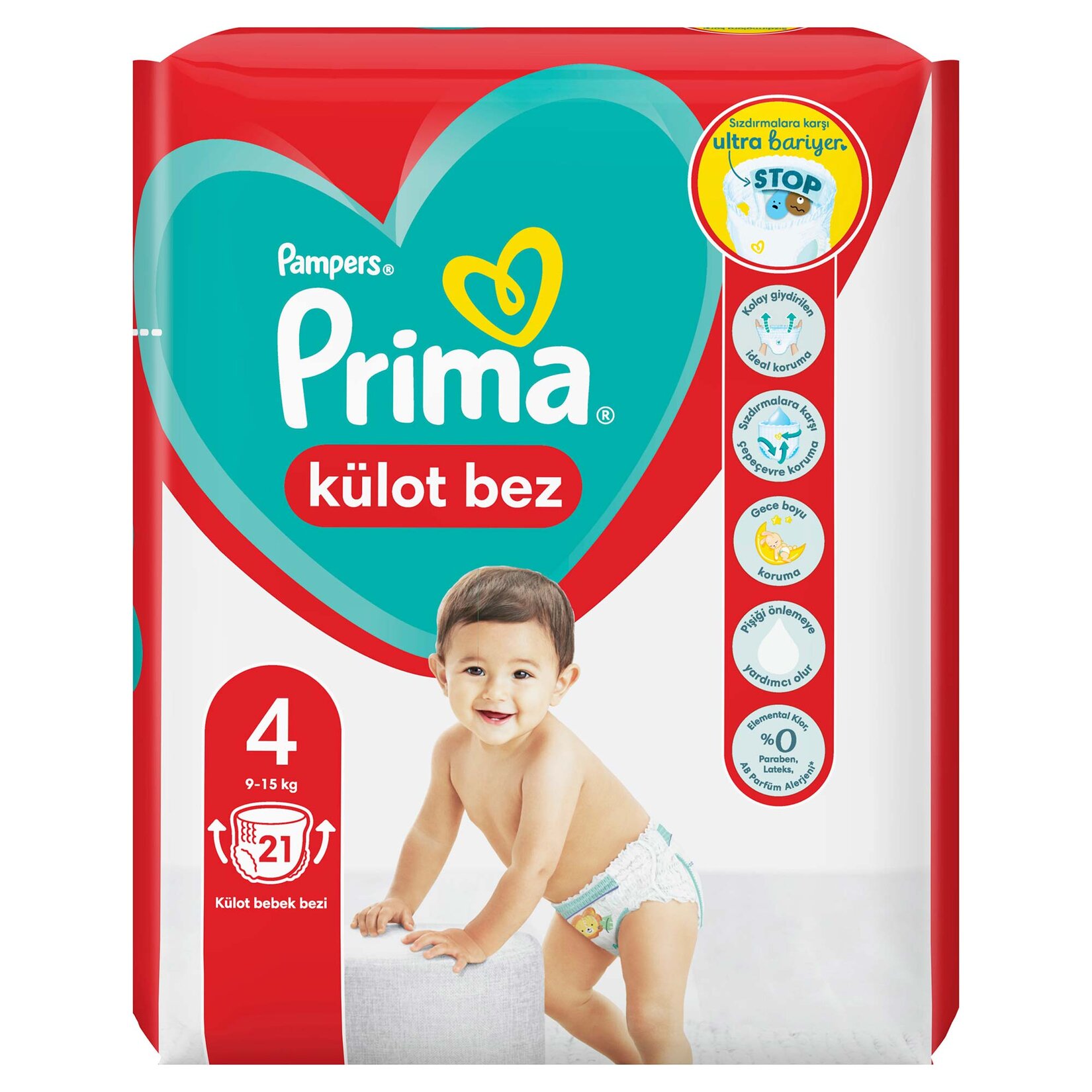 Prima Külot Bebek Bezi 4 Beden 21 Adet Maxi Tekli Paket