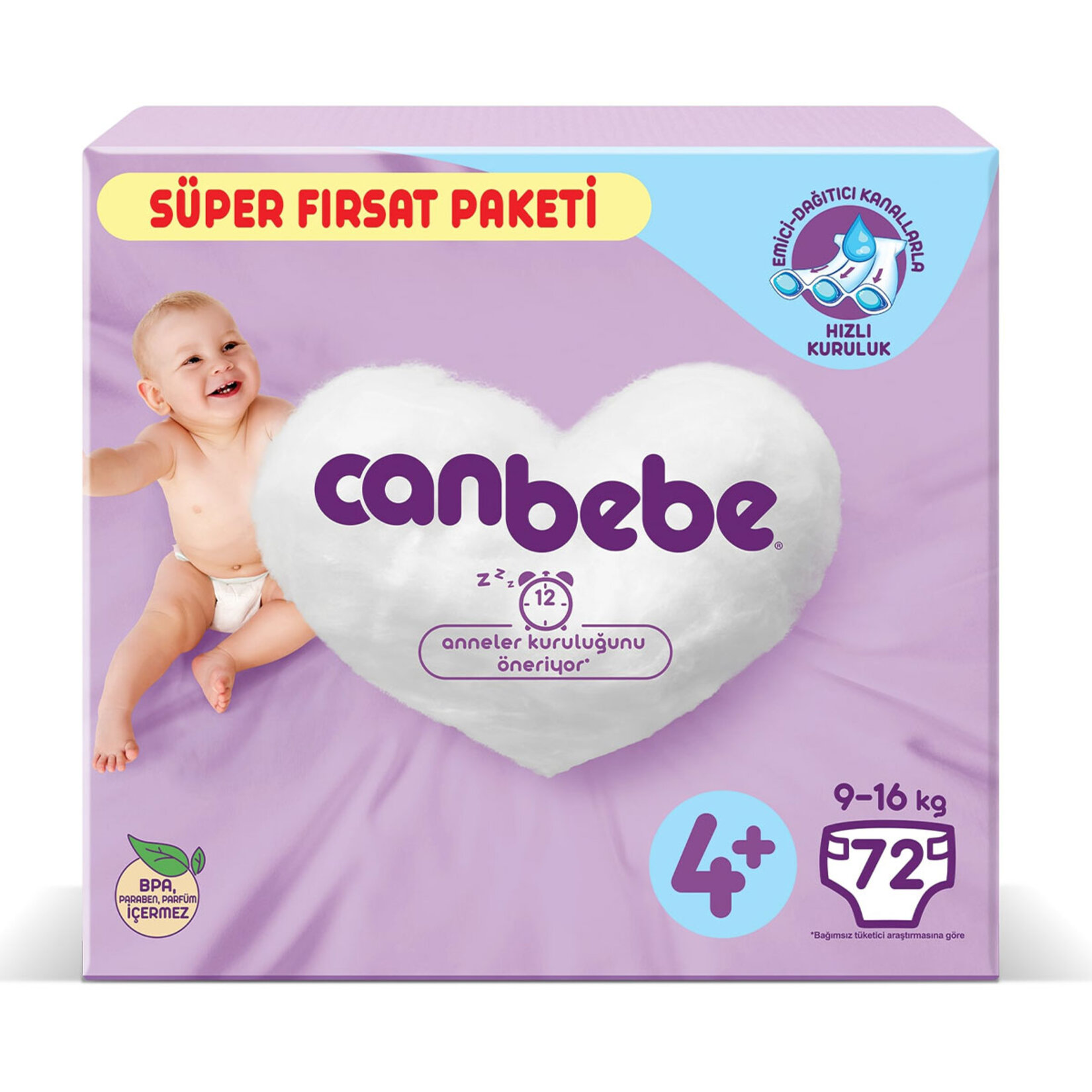 Canbebe Süper Fırsat Paketi 4+No Maxiplus 72'li